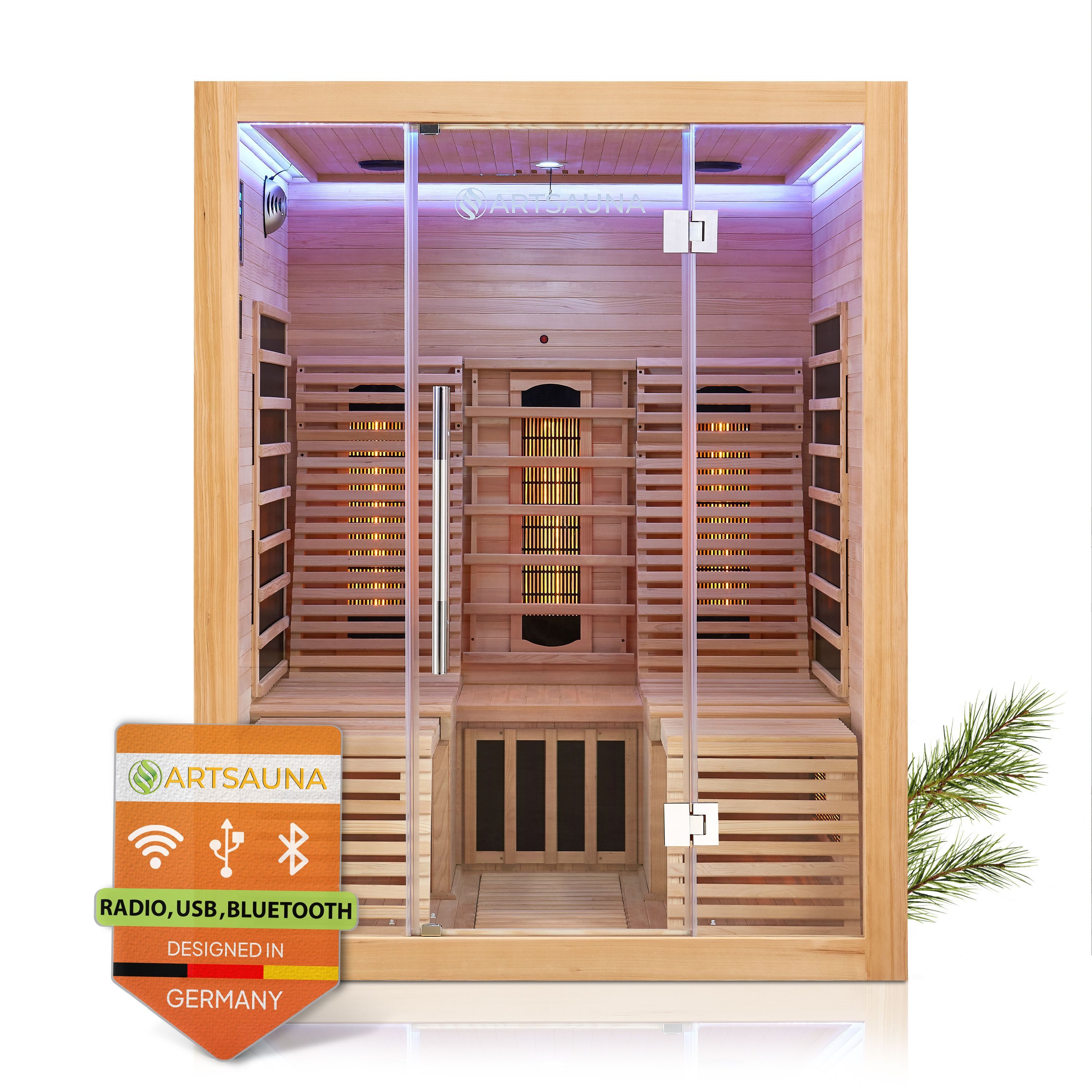 Artsauna Infrarotkabine Helsinki150 Dual-Technologie, für 3 günstig online kaufen