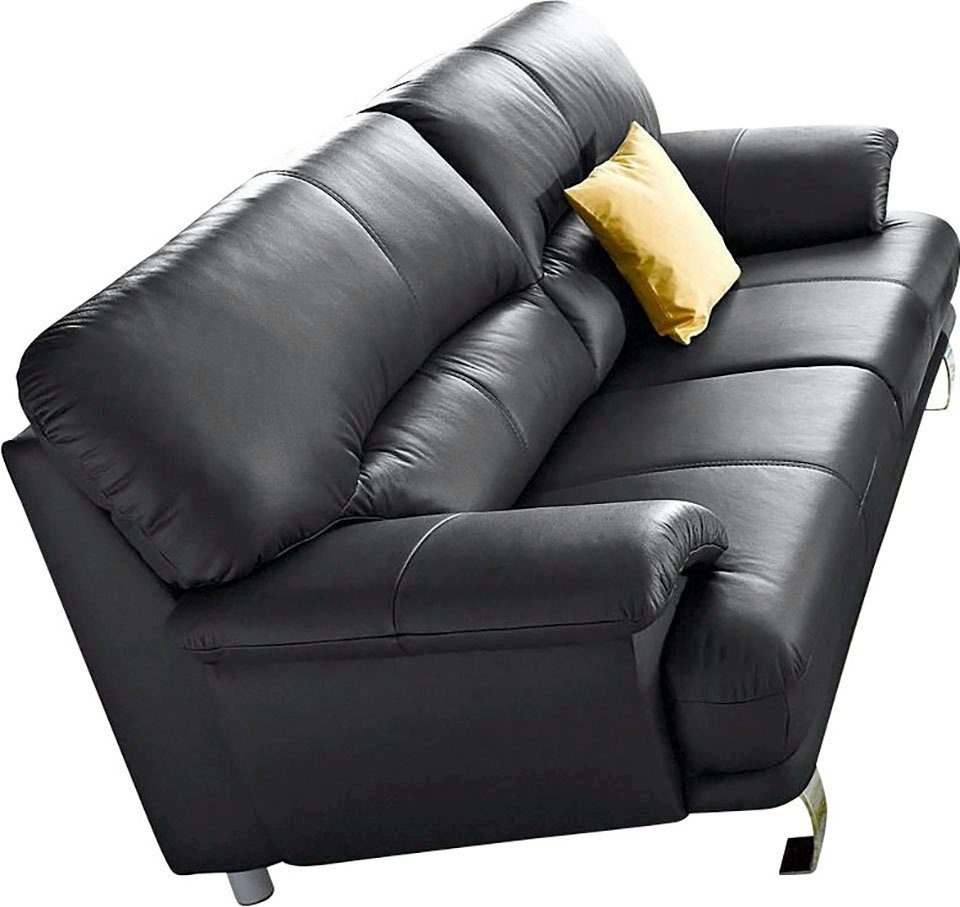 TRENDMANUFAKTUR 3-Sitzer Cecilia, in italienischem Design, bequem, mit Chromfüßen. Reduzierter Preis € 1.049,99. Unverbindliche Preisempfehlung € 1.399,00