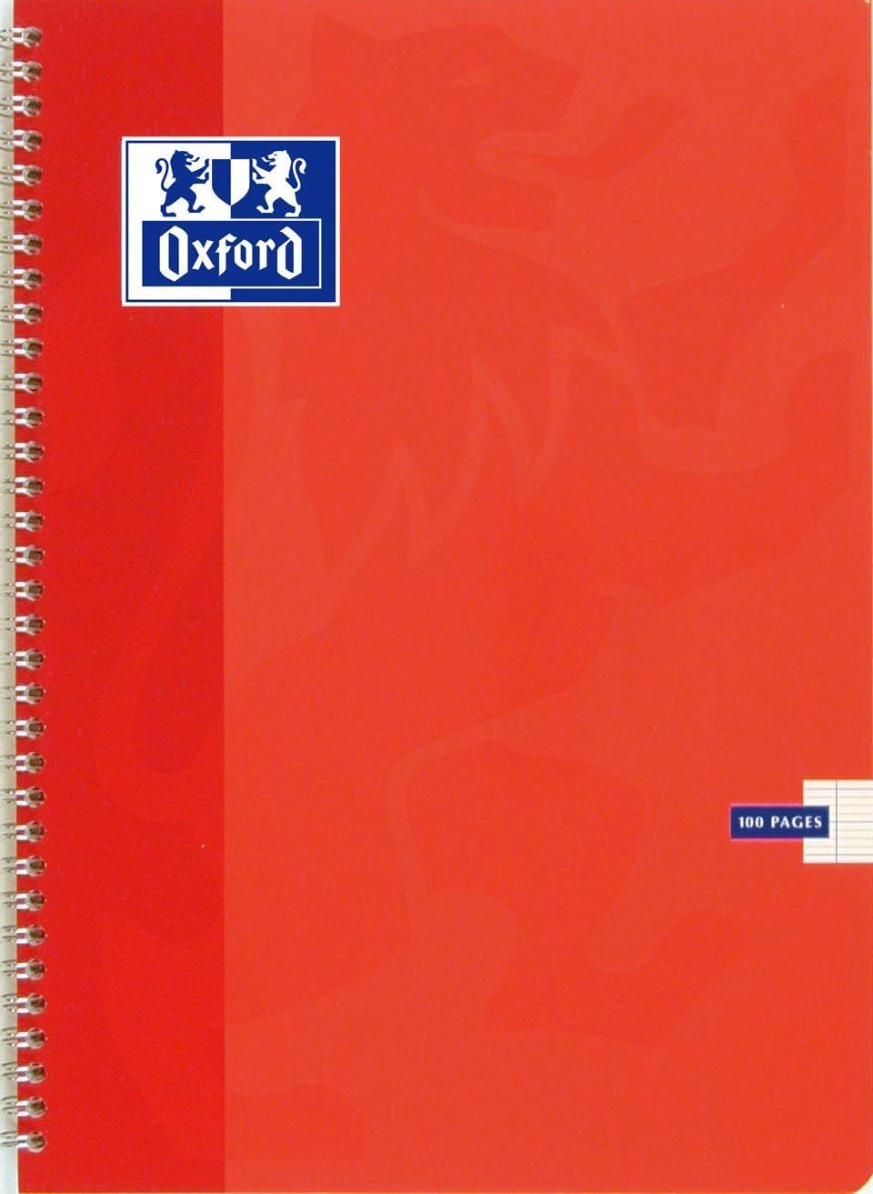 OXFORD Notizheft Oxford 100103584 Spiralheft DIN A4 SeyŠs 50 Blatt