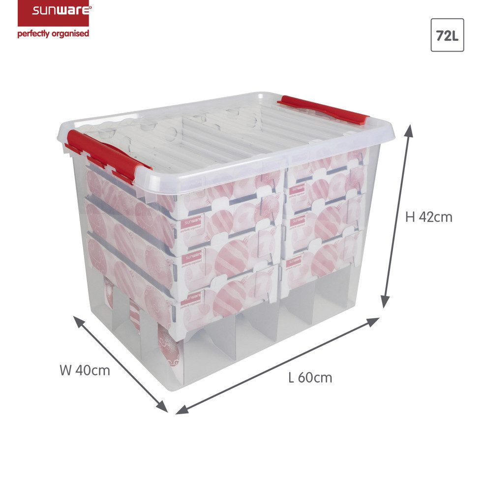 Sunware Aufbewahrungsbox Sunware Weihnachtsbox Q-line 72L mit Einsatz für günstig online kaufen