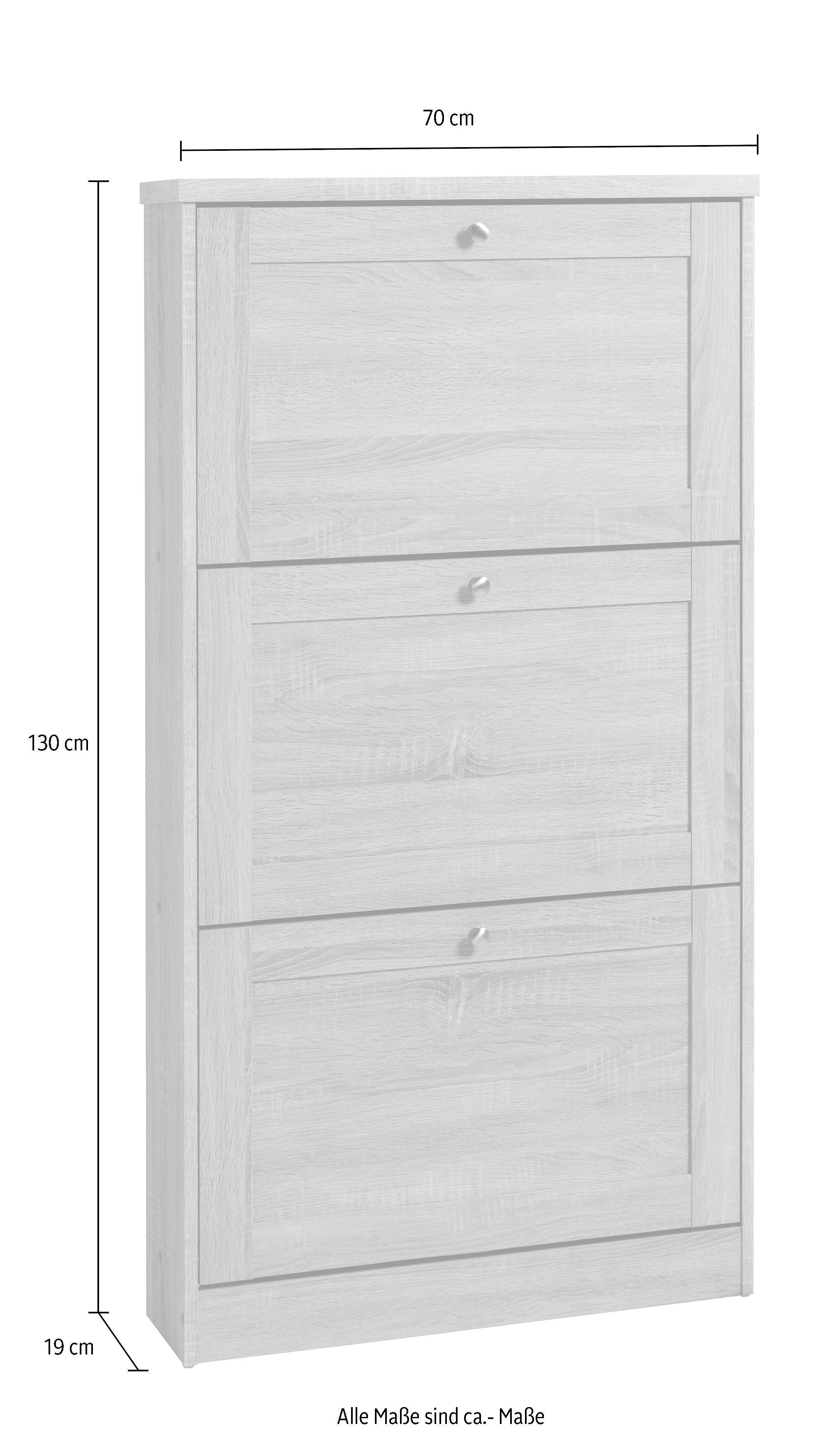 OTTO home Schuhschrank Heide mit 3 Klappen