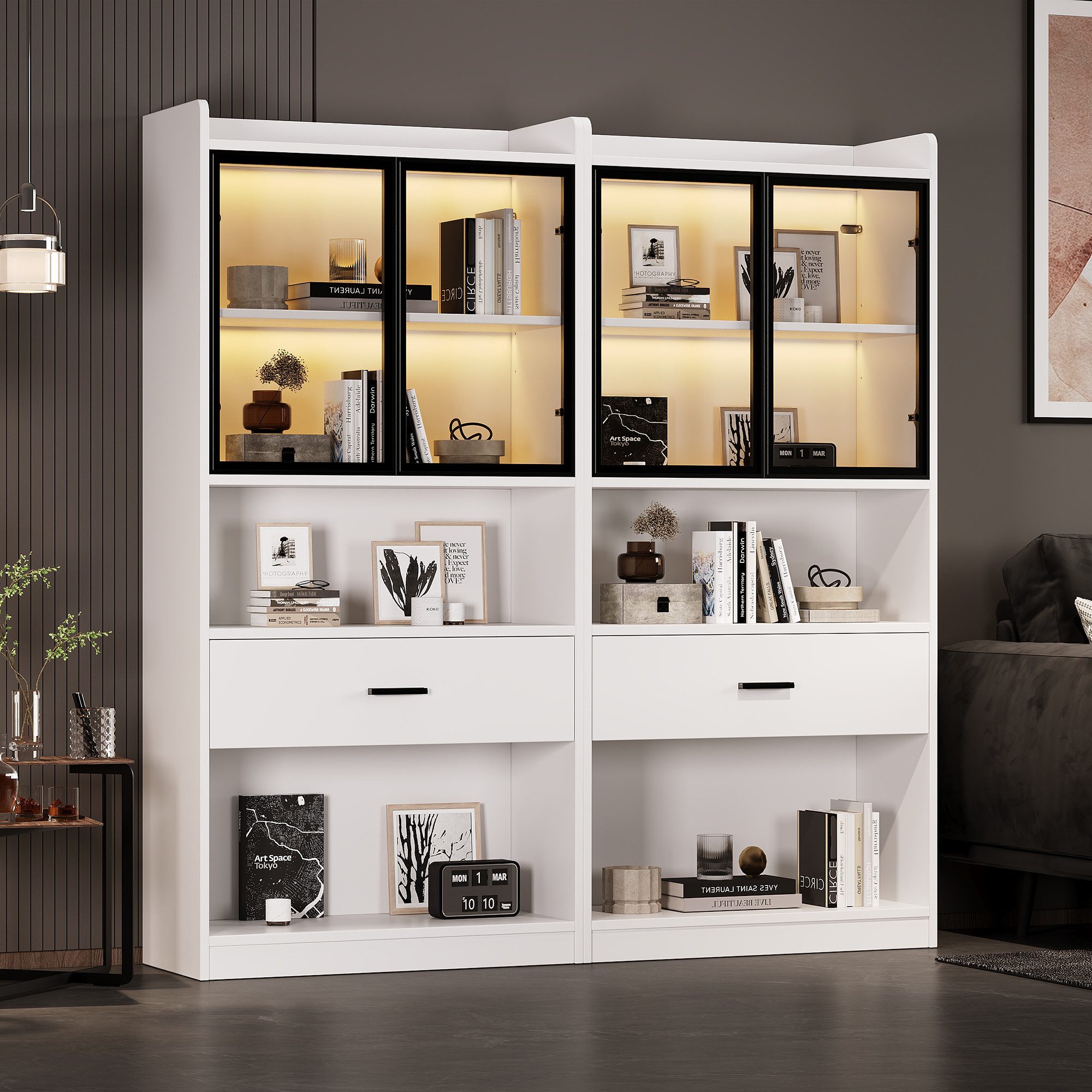 STILVORA Vitrine 153 Highboard Sideboard mit günstig online kaufen