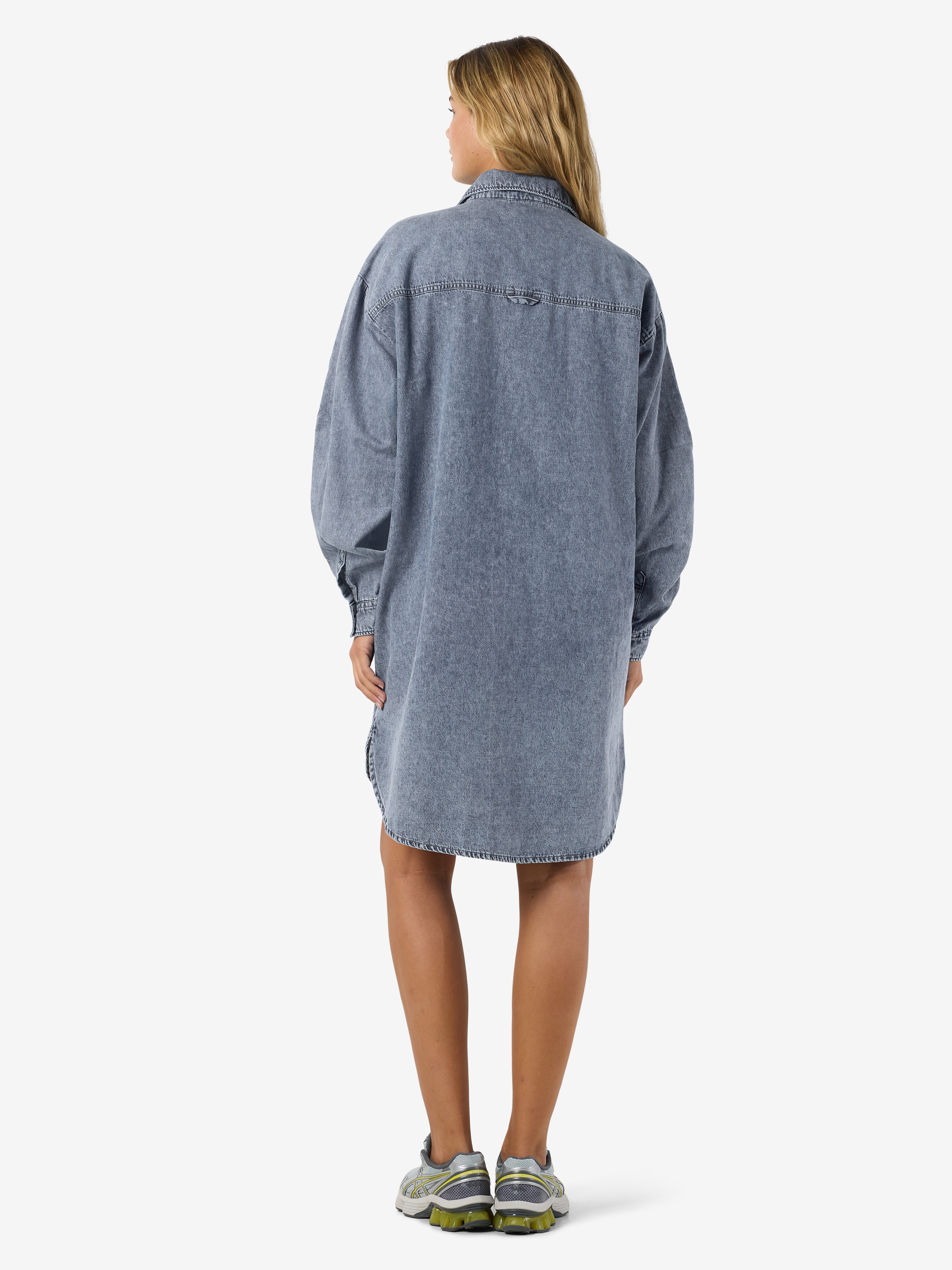 Noisy may Jeanskleid NMENZA RICA LS SHIRT DRESS Baumwolle, loose fit