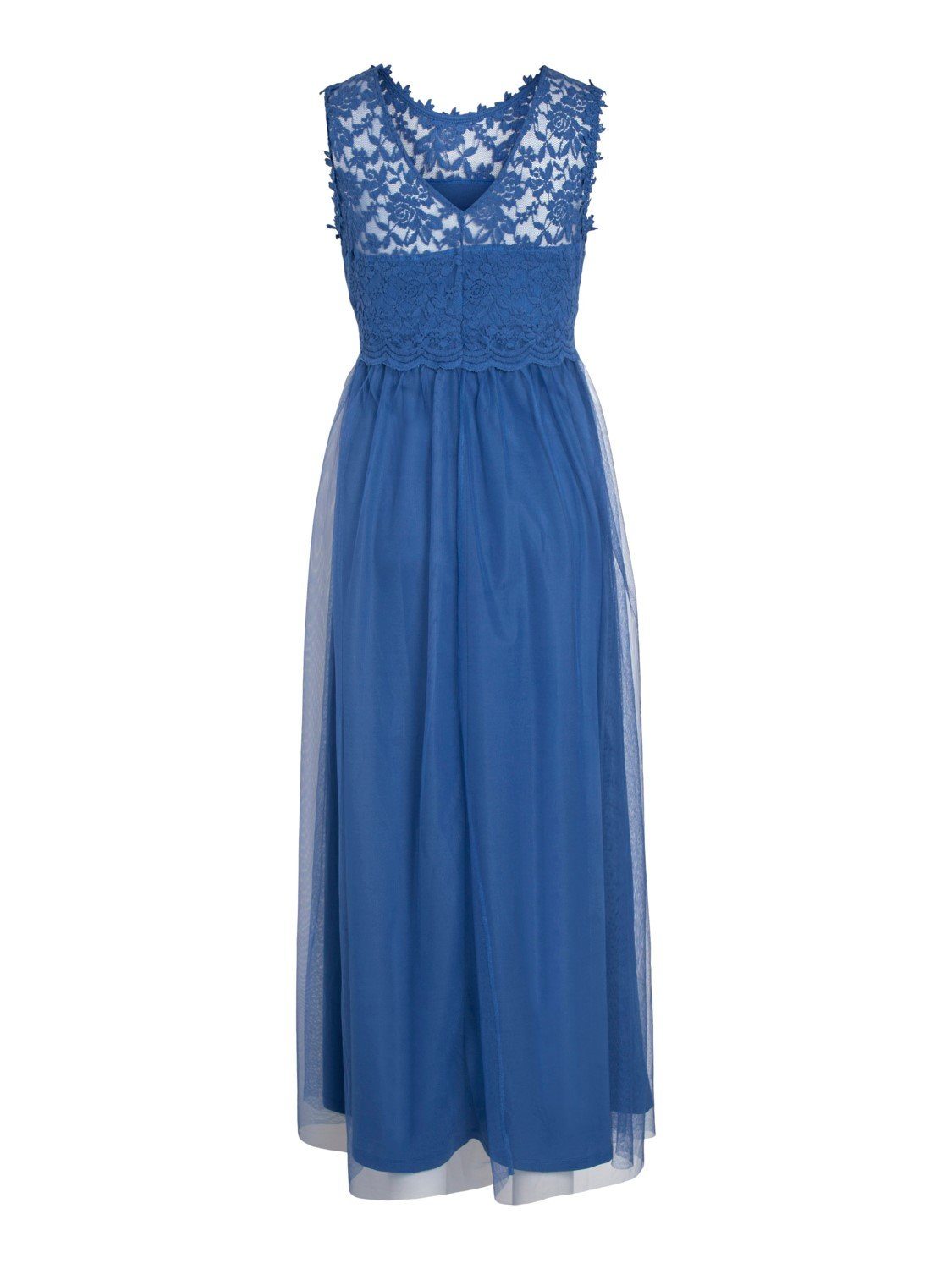 Ball Abschluss Dress 4840 Maxi Langes Vila VILYNNEA Kleid (lang) Shirtkleid in Blau