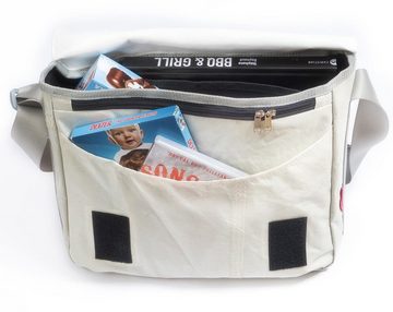 360Grad Laptoptasche Laptoptasche Schultertasche Weiss Schwarz Hellgrau Zahl Grau aus Recyc