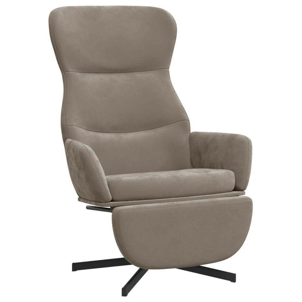 vidaXL Sessel Relaxsessel mit Fußstütze Hellgrau günstig online kaufen