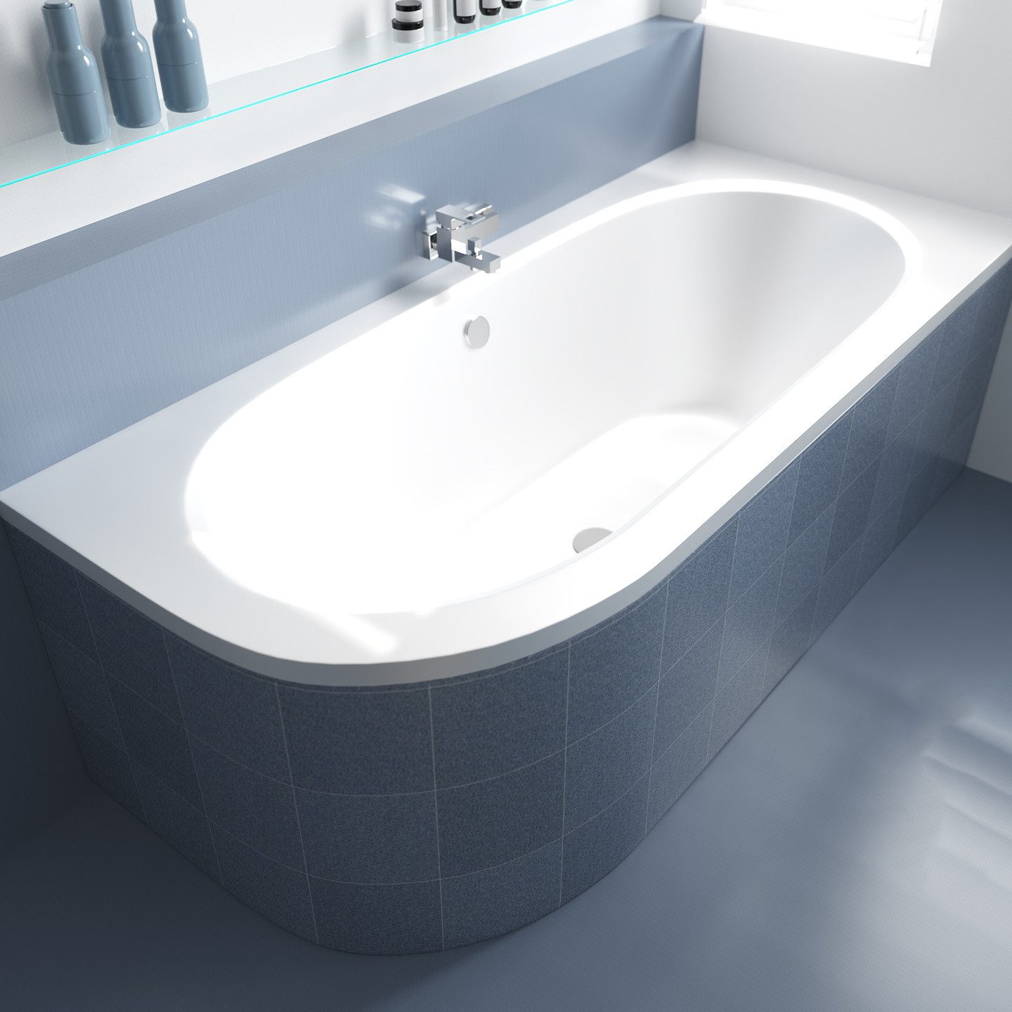 KOLMAN Badewanne Eckbadewanne Avita 180x80, (Links/Rechts), Ablaufgarnitur günstig online kaufen
