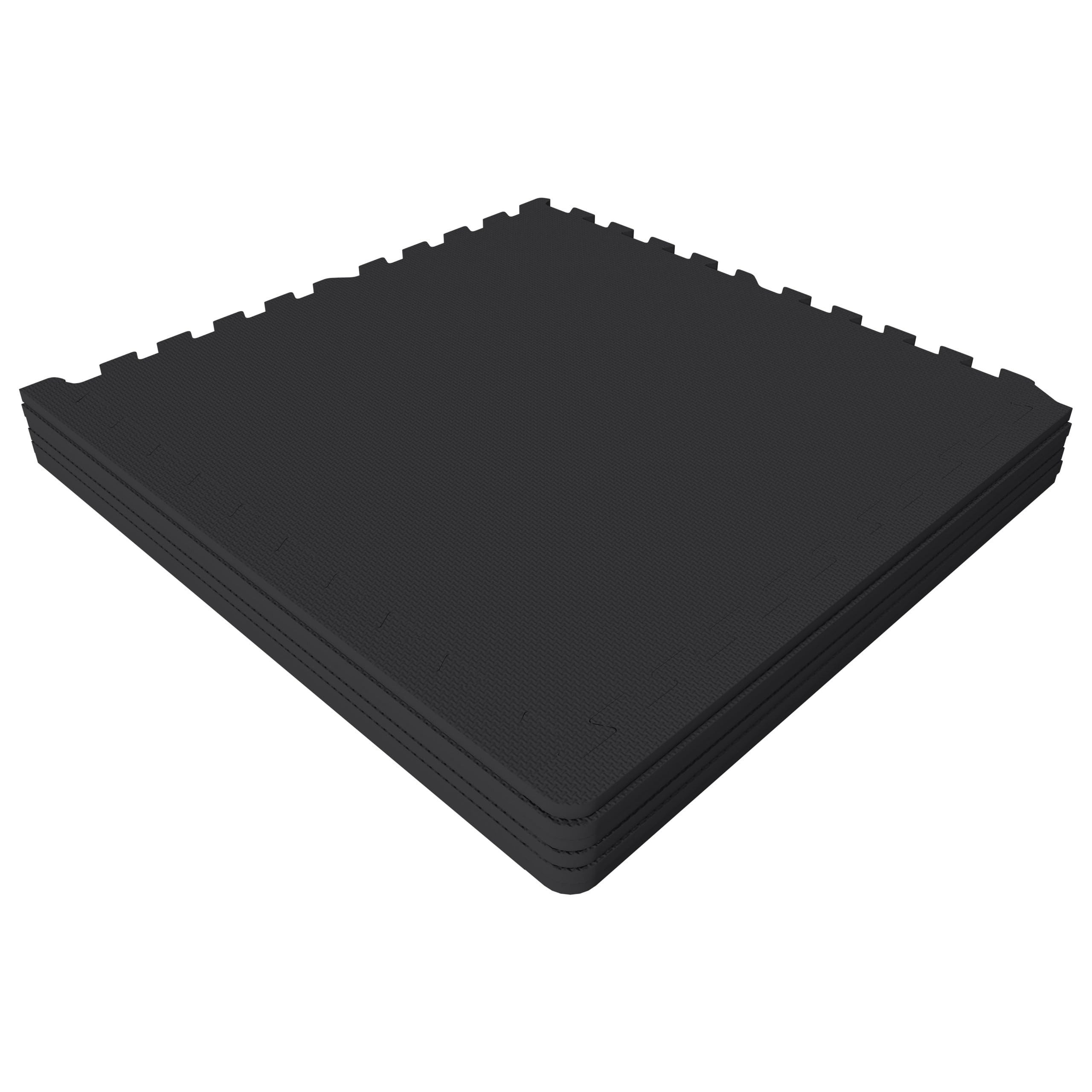 GORILLA SPORTS Bodenschutzmatte 6 Fitnessmatte, 12 Endstücke - Puzzlematte, Turnmatte, Unterlegmatte