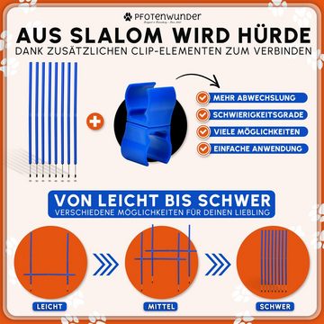 PfotenWunder Agility-Hürde XXL-Profi-Agility Set Hunde Groß für kleine & große Hunde-Training, 2x Multifunktions-Hürden & 3-Meter-Tunnel!