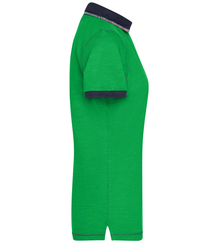 James & Nicholson Poloshirt Doppelpack Damenpoloshirt in trendiger Slub Qualität Urban Polo JN979 (Spar-Set, 2er-Pack) Hochwertiger Single Jersey aus Flammgarn