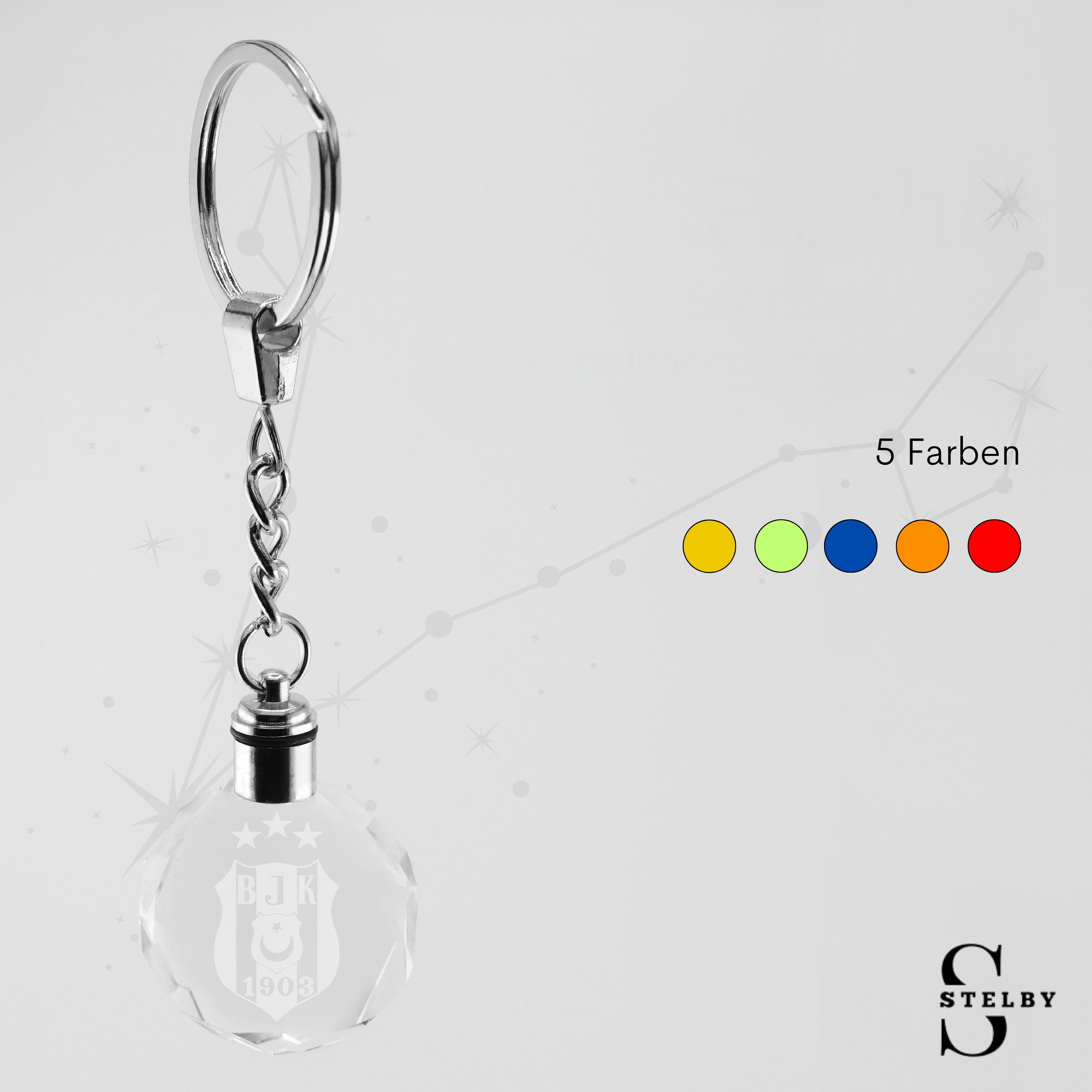 Stelby Schlüsselanhänger Besiktas Multicolor LED Schlüsselanhänger mit Gesc günstig online kaufen