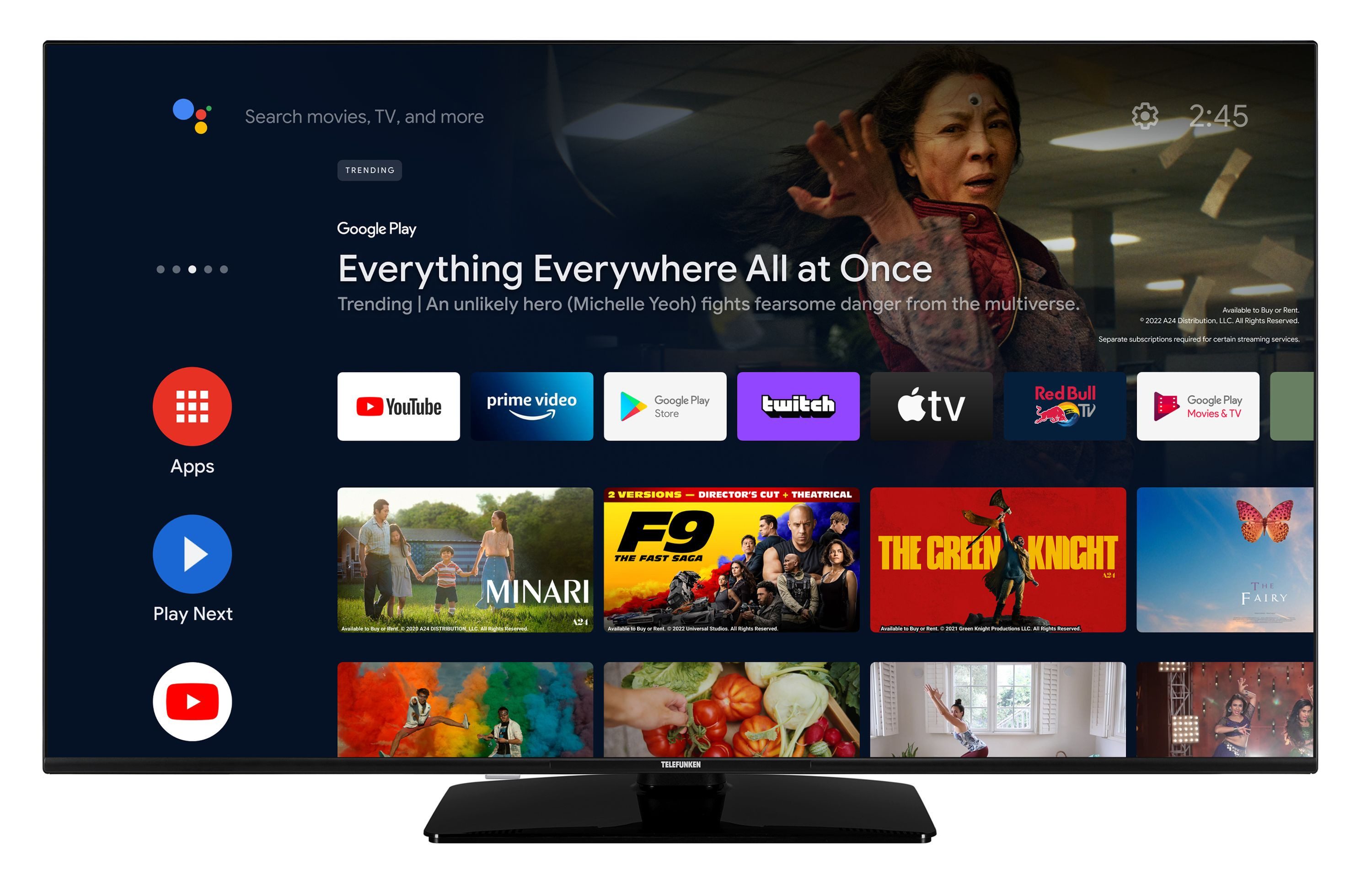 Telefunken XU50AN754M LCD-LED Телевизоры (126 cm/50 Zoll, 4K Ultra HD, Android TV, HDR Dolby Vision, Triple-Tuner, Bluetooth, Dolby Atmos)