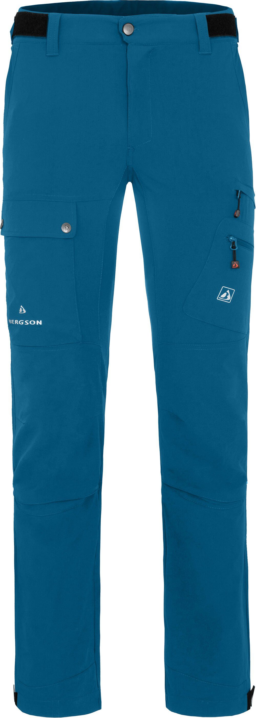 Bergson Outdoorhose BOGONG Herren Wanderhose, vielseitig, viele Taschen, Normalgrößen, Saphir blau