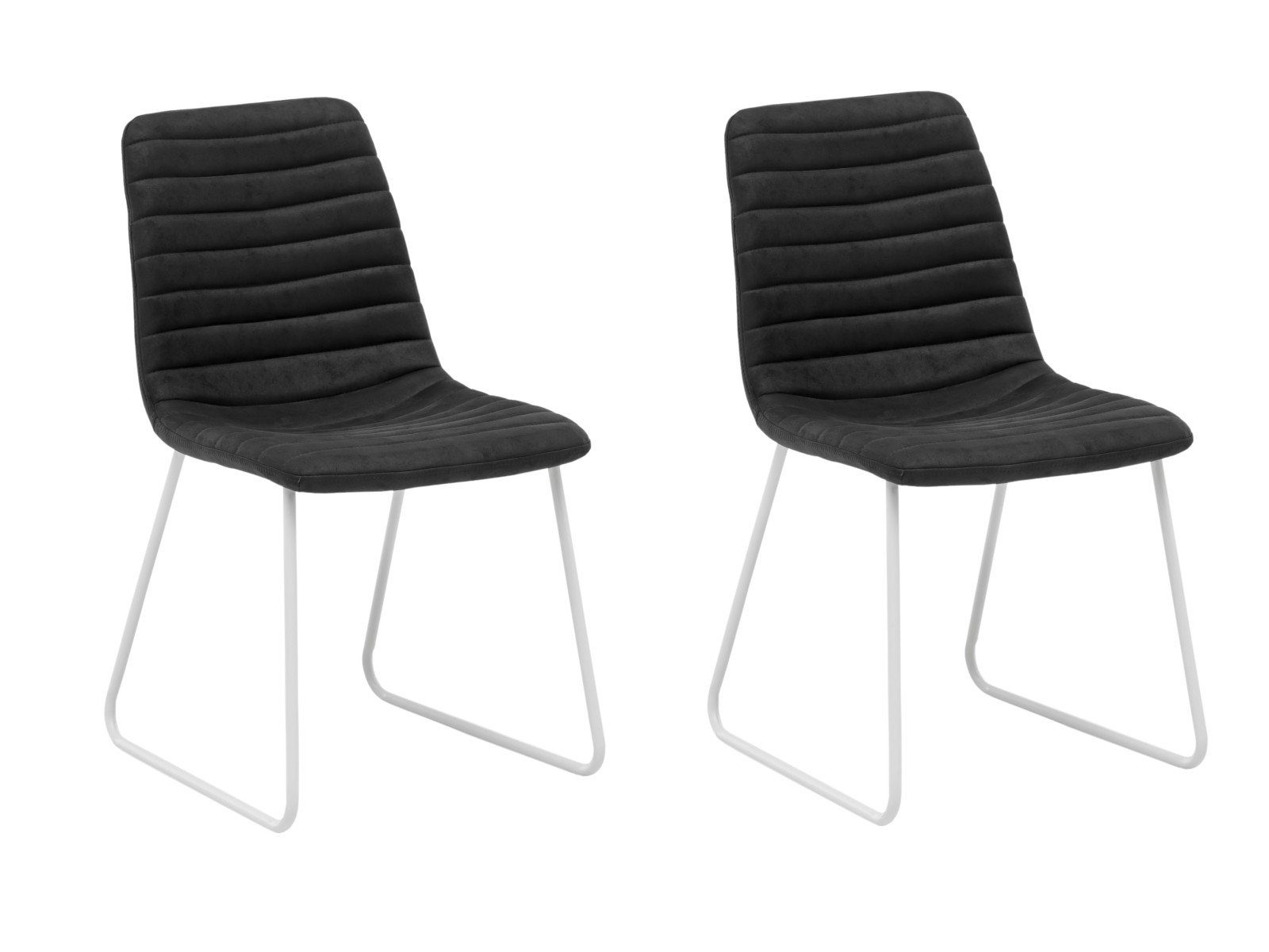 Stuhl Esszimmerstuhl massivum weiß grau 2er Set / Milton