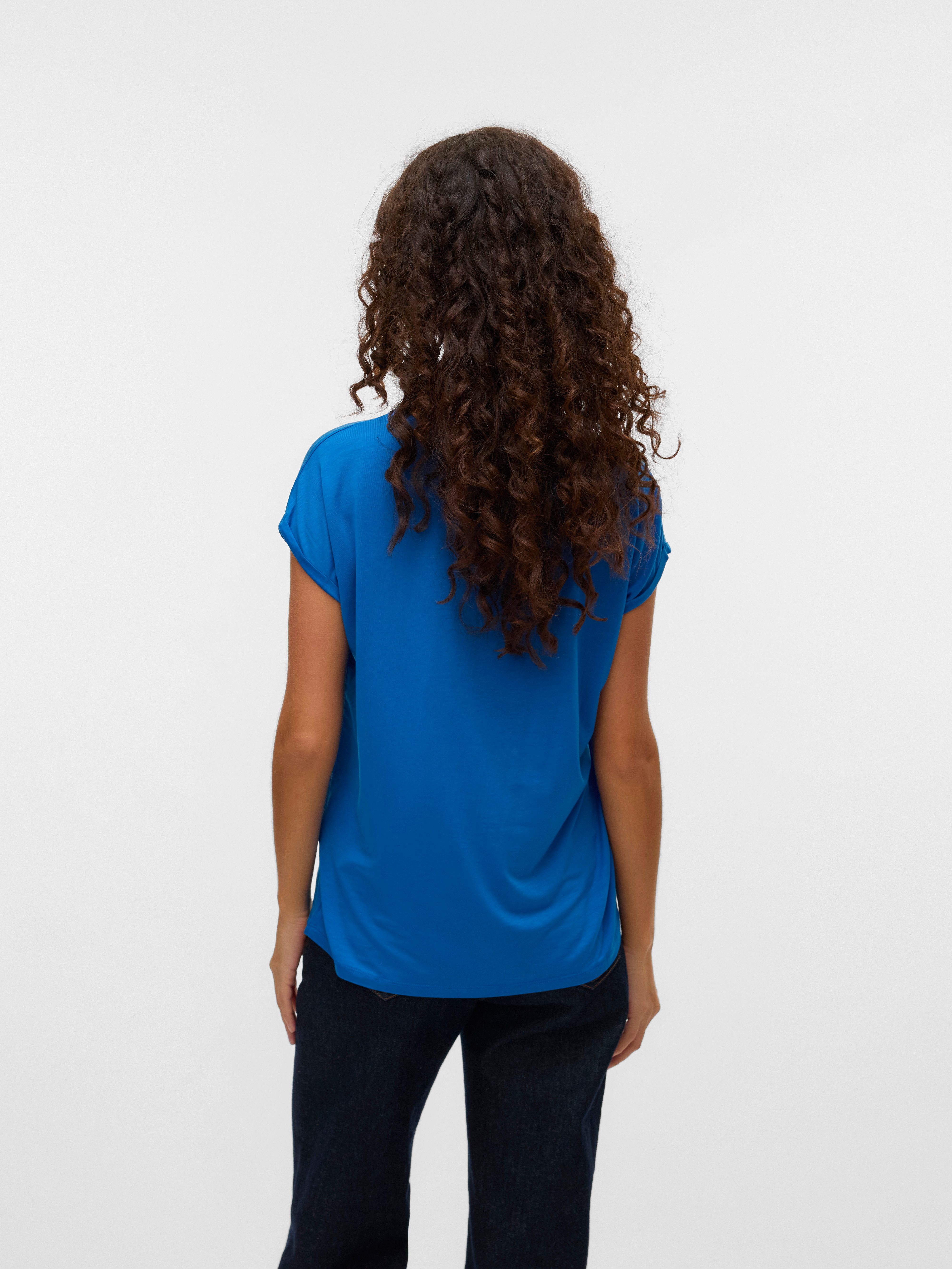 Vero Moda T-Shirt VMAVA PLAIN SS TOP JRS NOOS Materialmix, regular fit