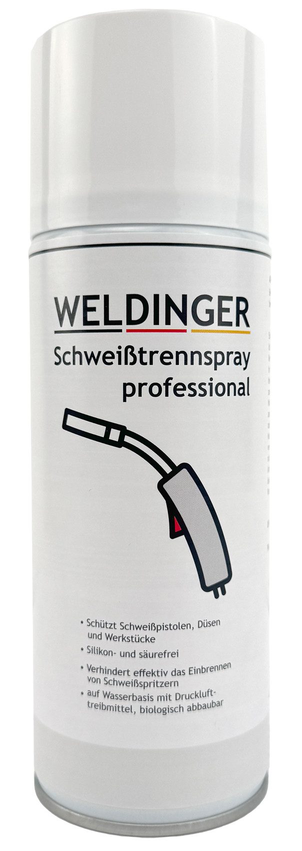 WELDINGER 'Weldfixx Professional' Schweißtrennspray 400 ml mit Druckluft Sprühreiniger (1-St. Silikonfreies Schutz- und Reinigungsmittel in Industriequalität)