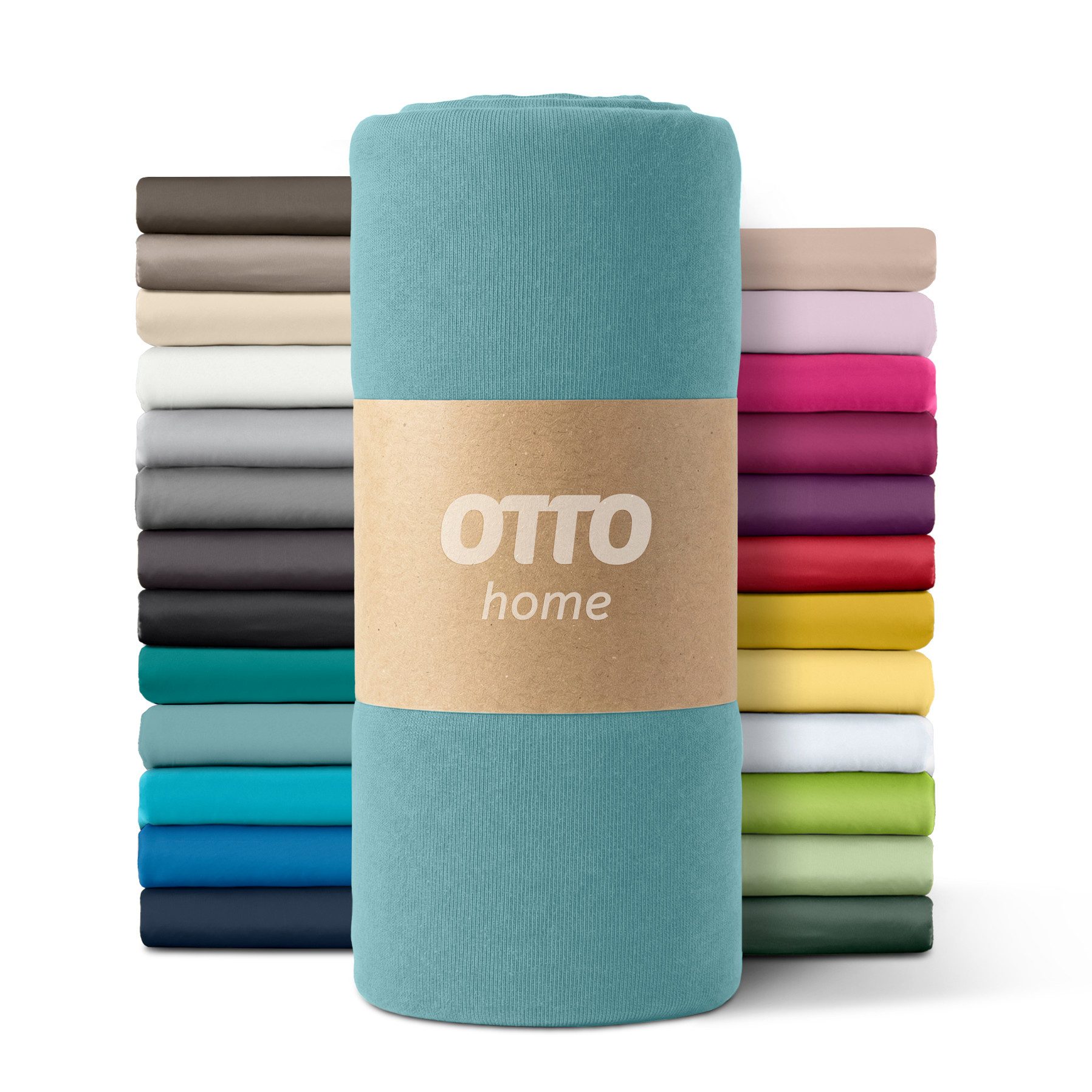 OTTO home Spannbettlaken PAPRIKA Microfaser-Jersey und warme Fleece-Qualität, Microfaser-Jersey, Gummizug: rundum, (2 Stück), Bettlaken Laken Spannbettuch, schnelltrocknend