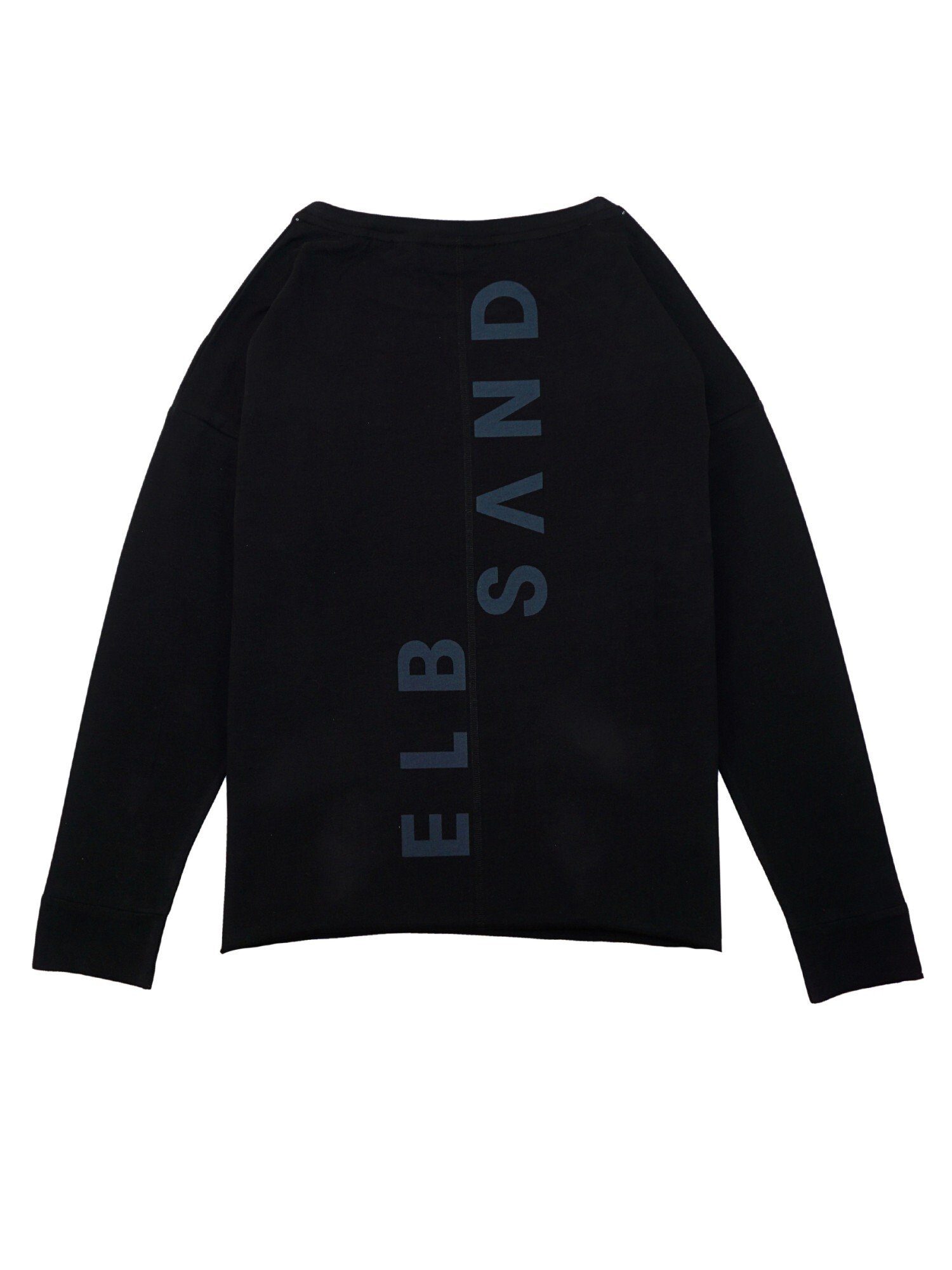 Sweatshirt Elbsand (1-tlg) mit Backprint Sweatshirt Riane Pullover vertikalem schwarz