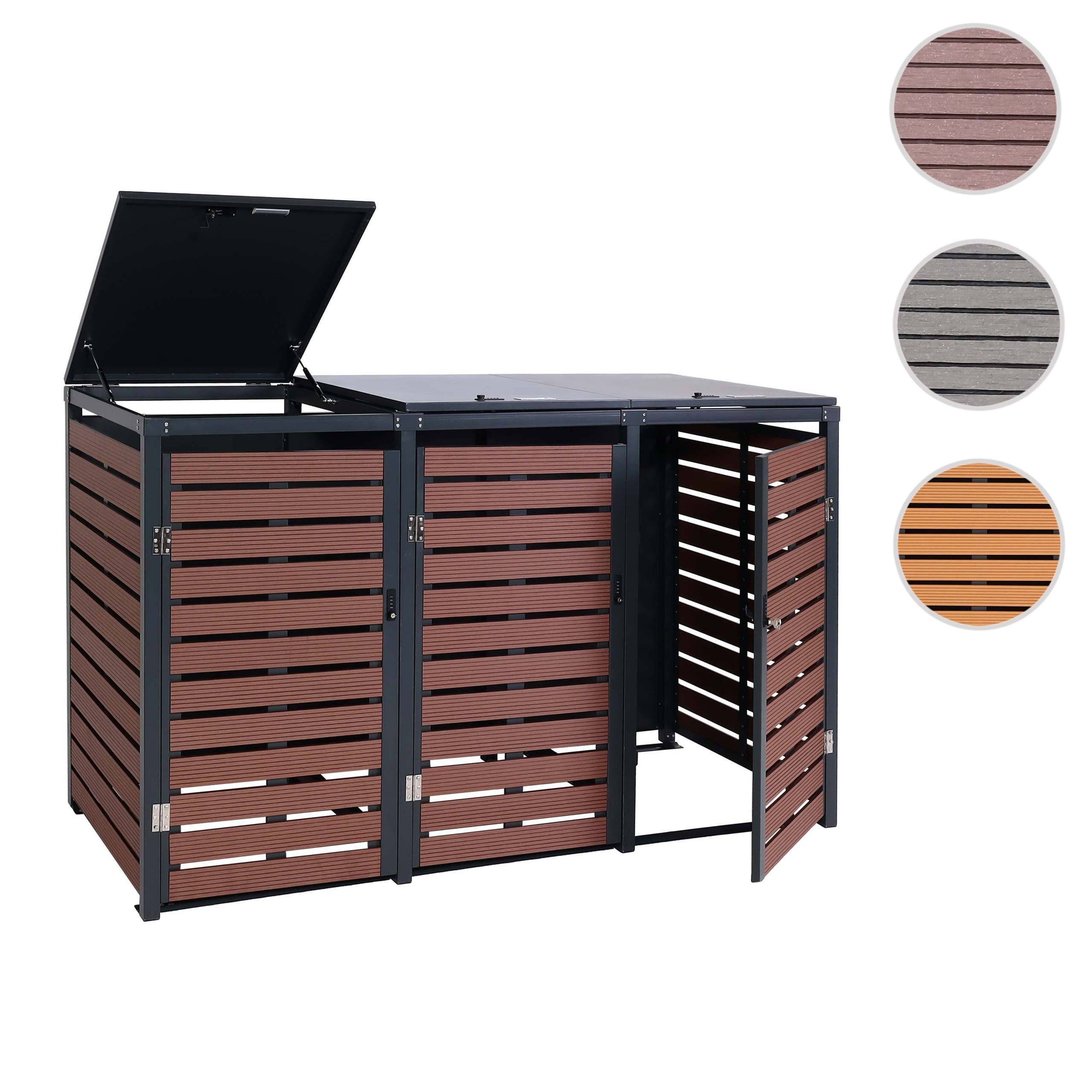 MCW Mülltonnenbox MCW-K14-3XL, Deckel von oben zu öffnen für leichtes Befüllen