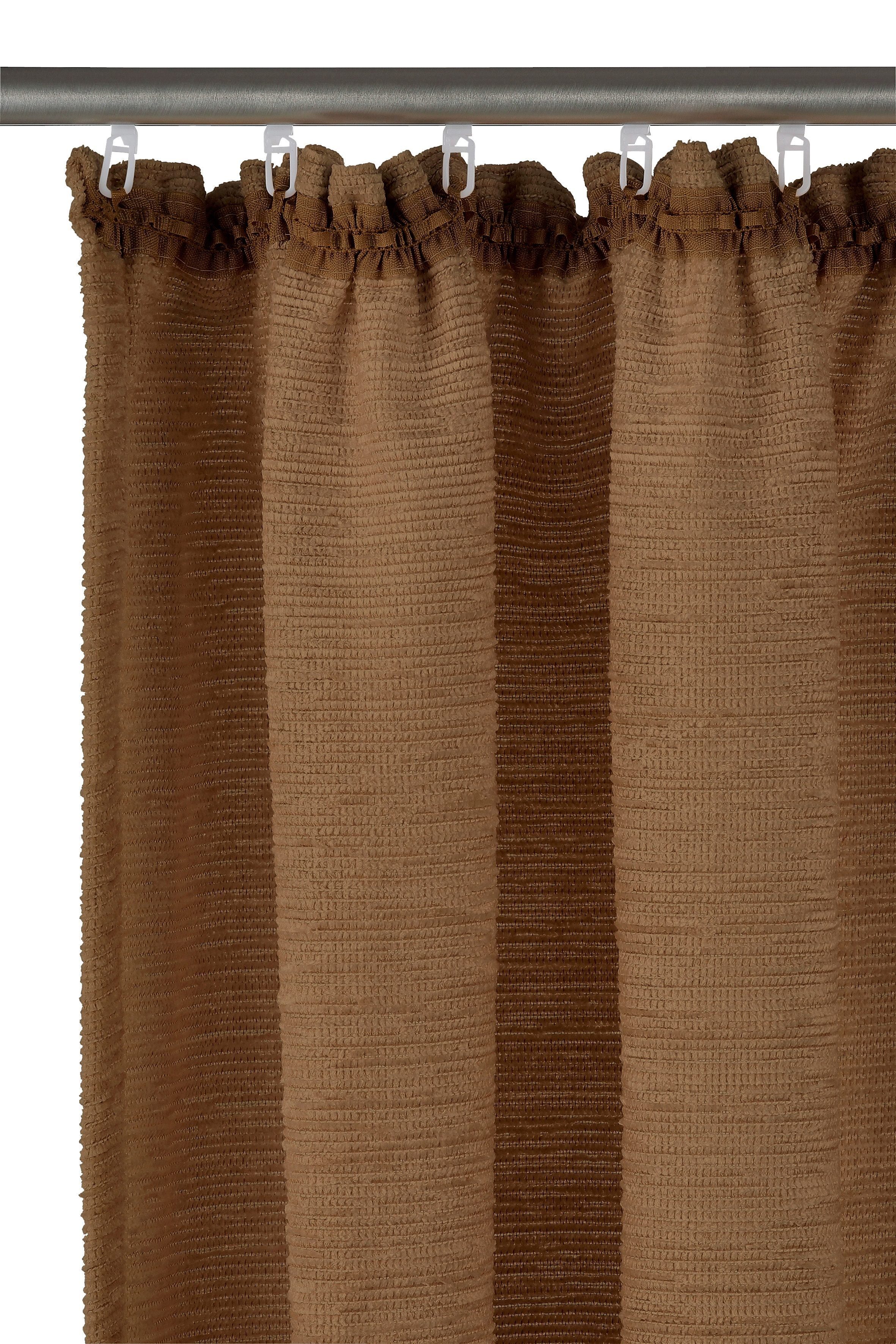 Wirth Vorhang Trondheim B (1 St), Kräuselband, blickdicht, Chenille, nach Maß