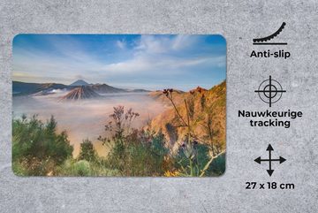 MuchoWow Mauspad Die Landschaft des Bromo-Tengger-Semeru-Nationalparks in Indonesien (1-St), Gaming, Mousepad, Büro, 27x18 cm, Mausunterlage