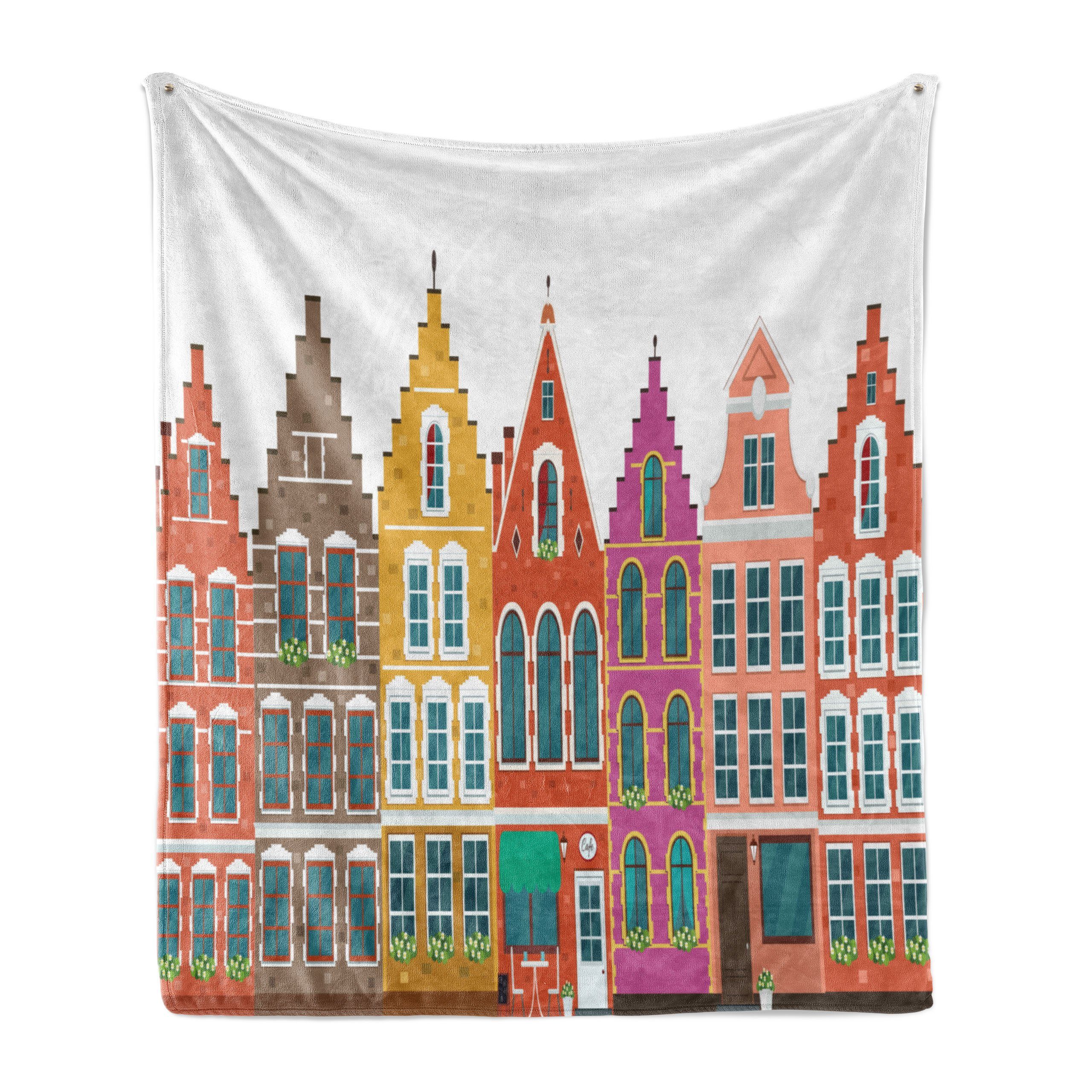 Häuser Abakuhaus, Plüsch Innen- Gemütlicher Amsterdam und Bunte Europäische Wohndecke Außenbereich, den für