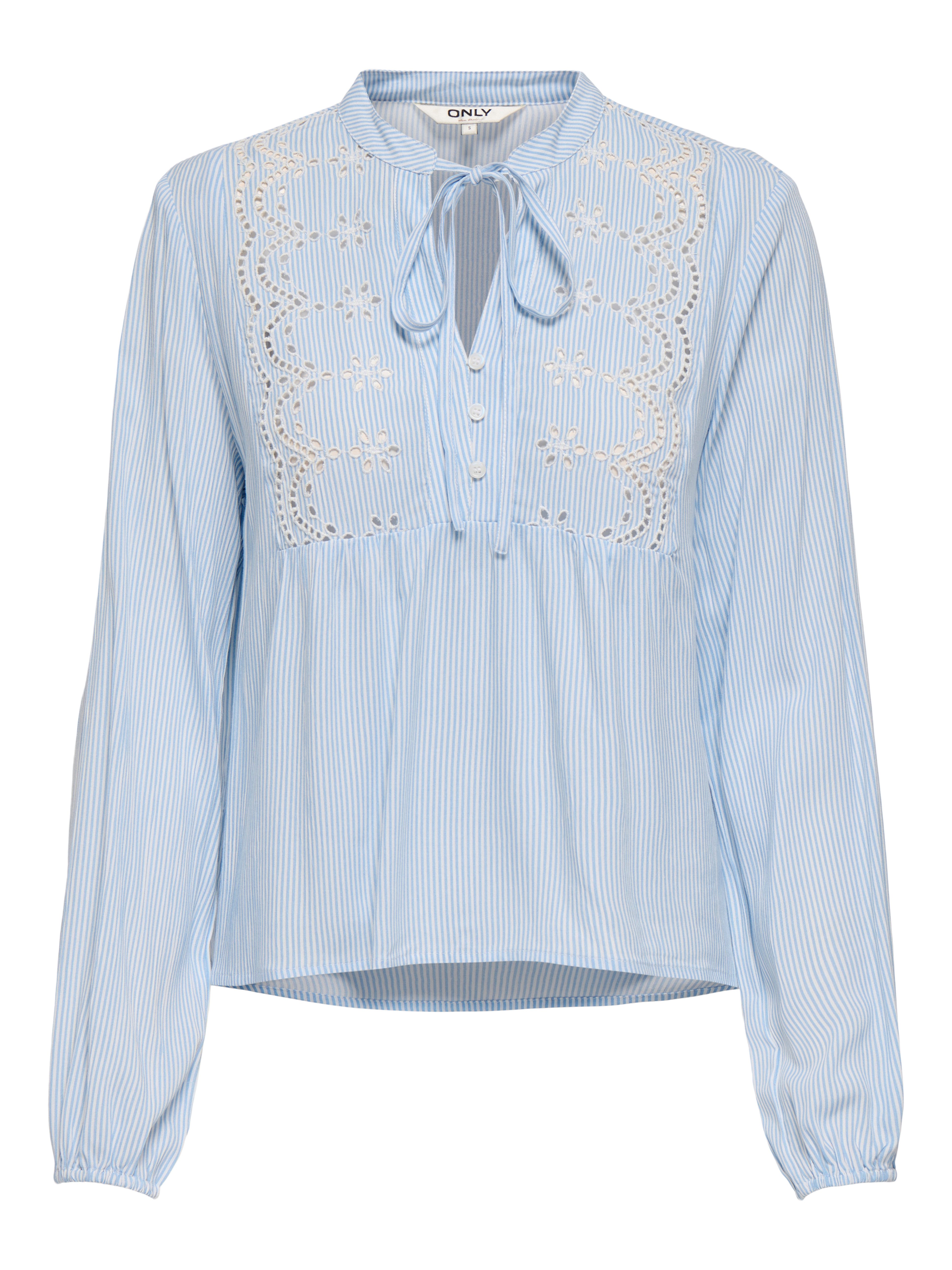 ONLY Kurzarmbluse ONLLENNYO LS EMBROID V-NECK TOP NOOS WVN günstig online kaufen
