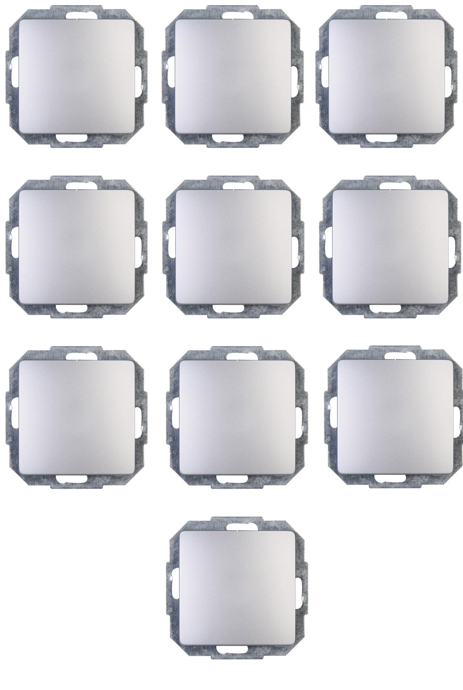 Kopp Schalter Paris Universalschalter (Aus-Wechsel-Schalter) [10ERPACK] (10-St), Drucktaste Wechselschalter (Aus-/Wechsel)