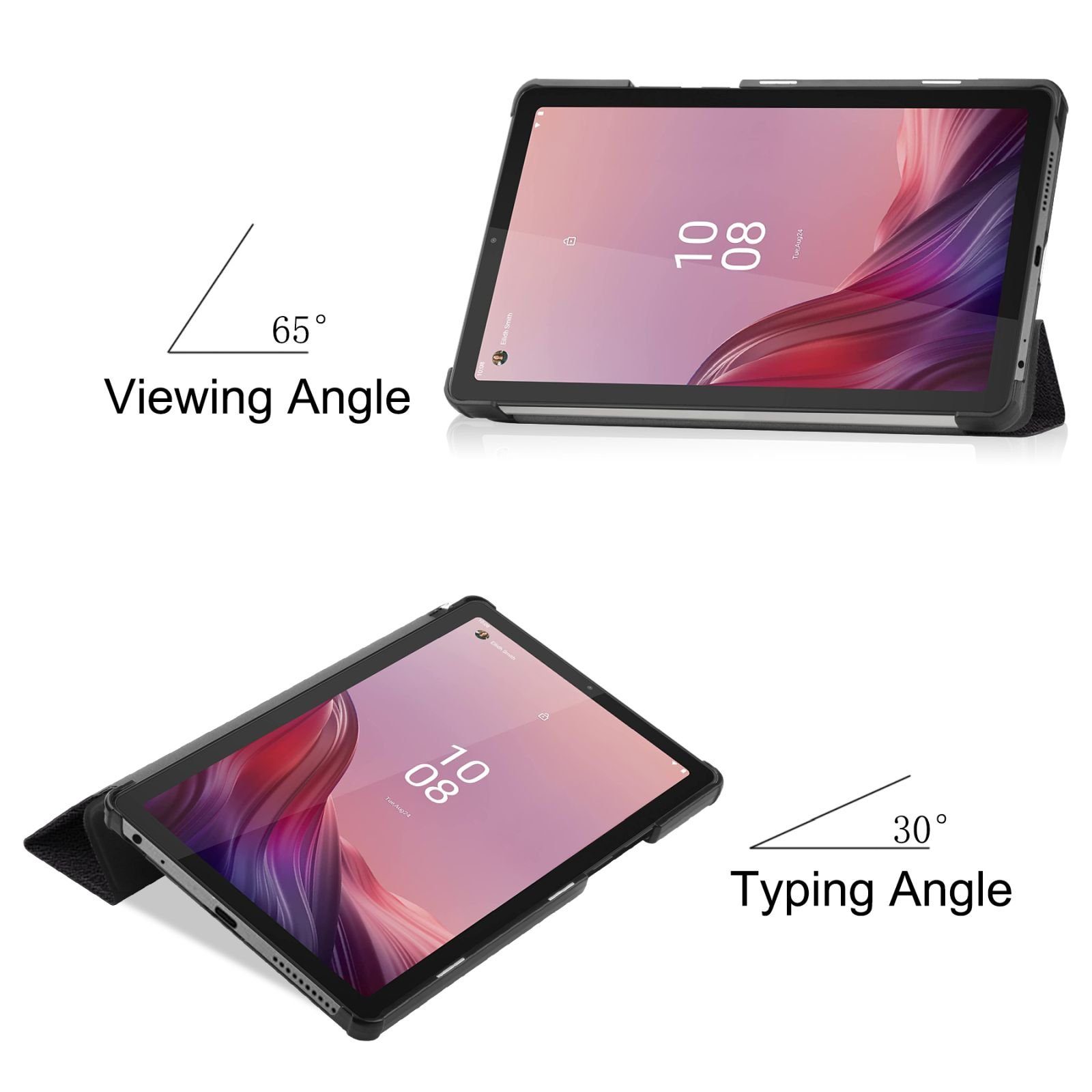 Lobwerk Tablet-Hülle Schutzhülle für Lenovo Tab M9 TB-310FU 9.0 Zoll 2023, Wake & Sleep Funktion, Sturzdämpfung, Aufstellfunktion