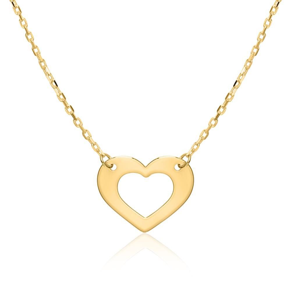 Unique Goldkette Damenkette Herz von Unique aus 9-karätigem Gold