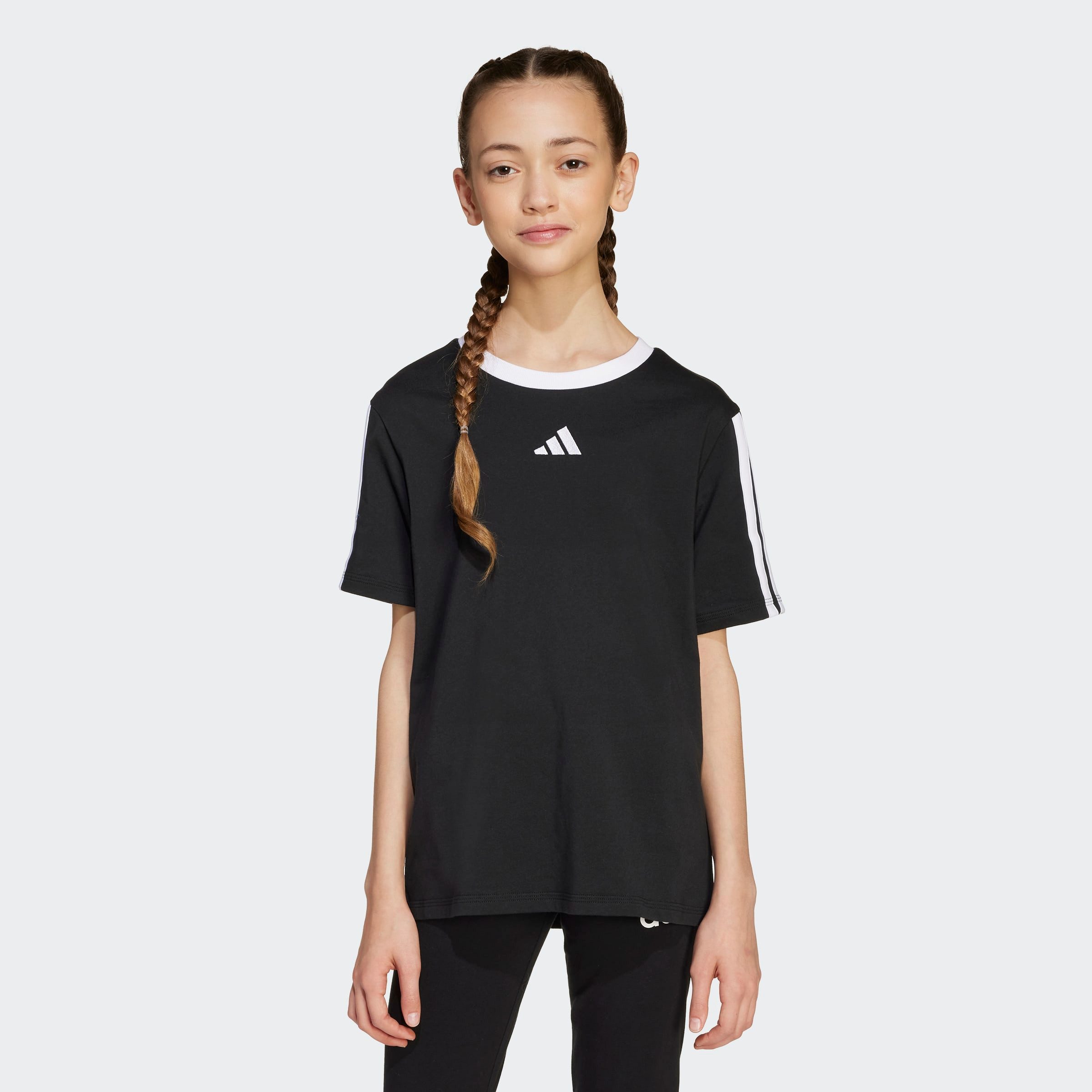 adidas Sportswear T-Shirt JG 3S BF TEE für Kinder, mit Rundhalsausschnitt, ohne Verschluss, aus Baumwolle