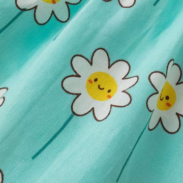 suebidou Midikleid Mädchenkleid mit Gänseblümchenmuster Sommerkleid Baby/Kleinkind Allover Muster