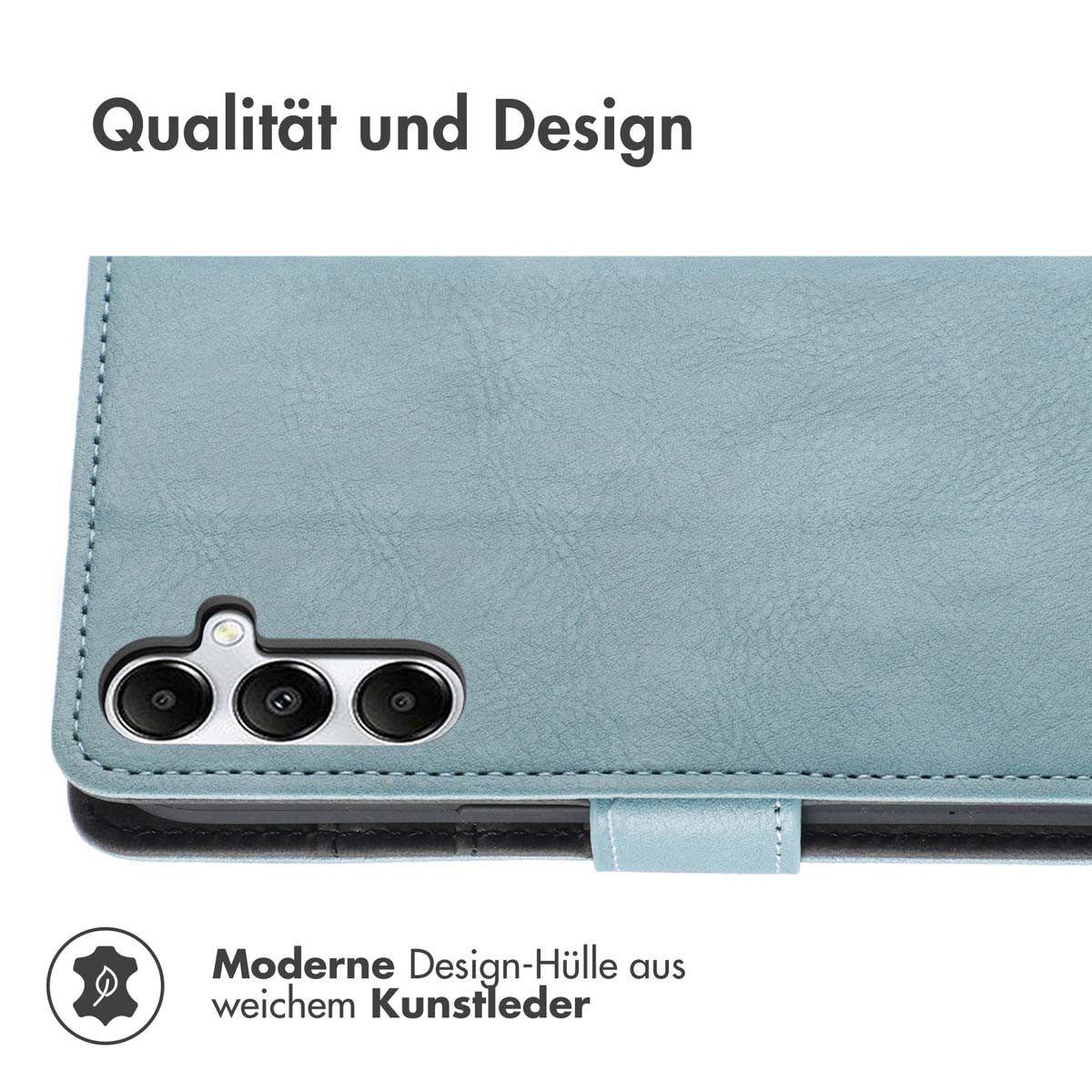 imoshion Smartphone-Mappe imoshion Luxuriöse Klapphülle Samsung Galaxy S25 / S24 - Hellblau – Bild 3 von 5