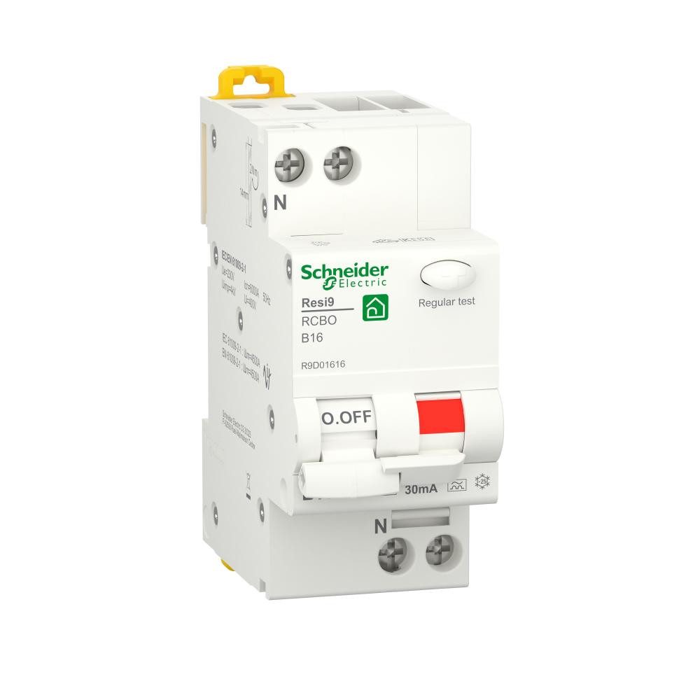 Verteiler Schneider Electric FI/LS-Schalter Resi9 1P+N, 16A, B-Char., 30mA, Typ
