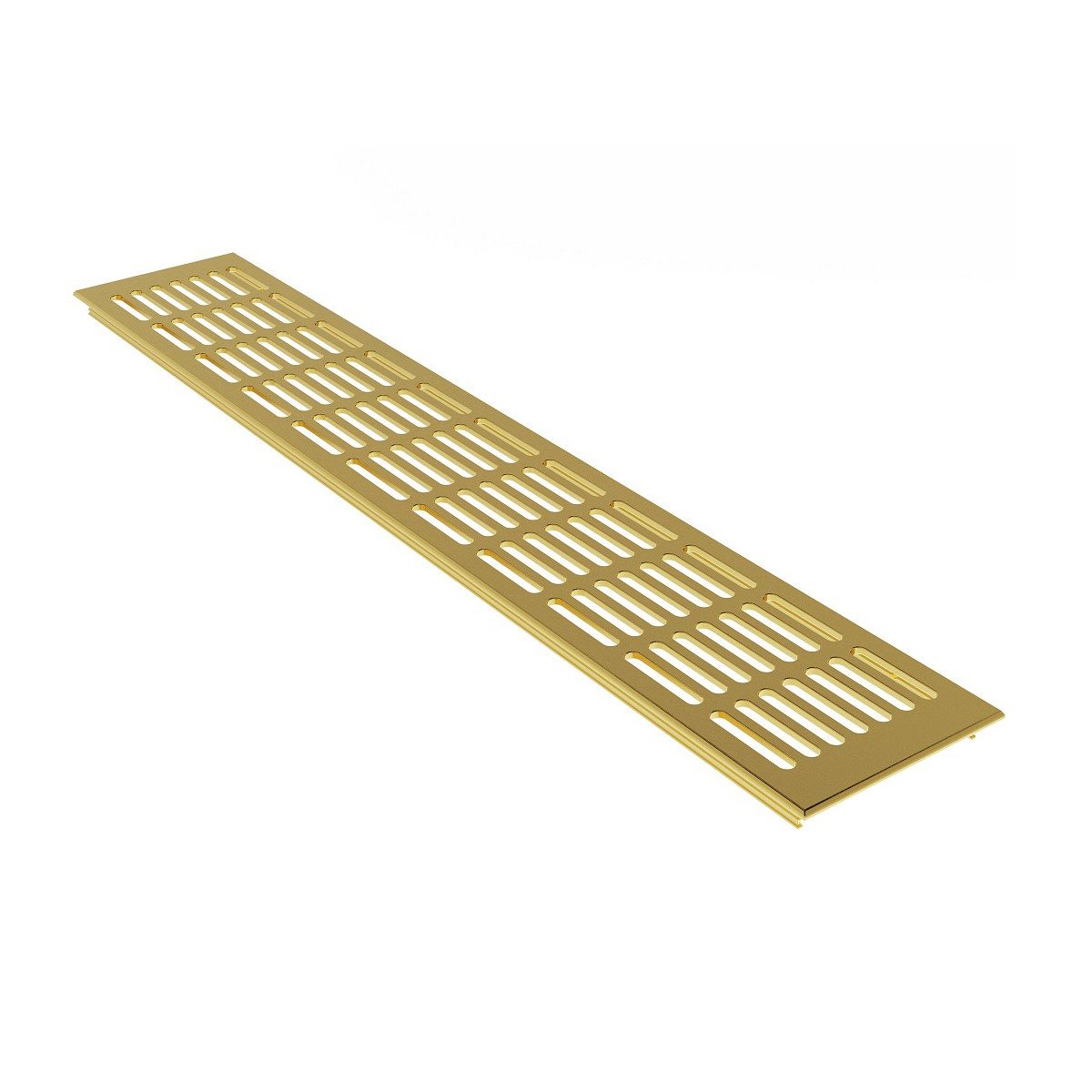 MS Beschläge Lüftungsgitter Alu Stegblech 100mm Breite Ab- Zuluftgitter Gold