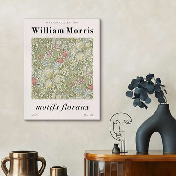 Posterlounge Leinwandbild William Morris, Motifs Floraux - Lily, Wohnzimmer Vintage Malerei