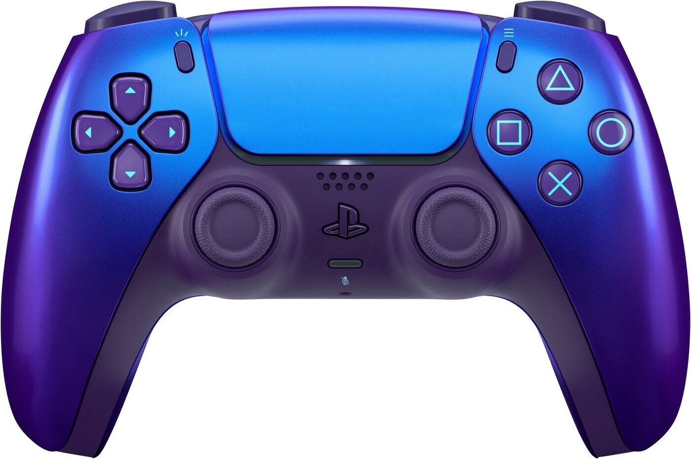Playstation PS5 Controller Chroma Indigo DualSense Wireless-Controller (inkl. 2x Stickabdeckung/Schutz (Farbe zufällig)