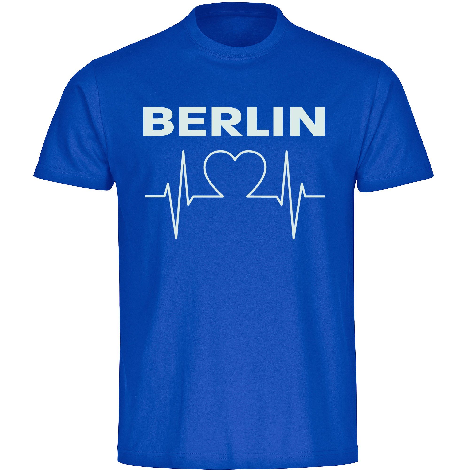 T-Shirt Herren Berlin blau - Herzschlag - Männer
