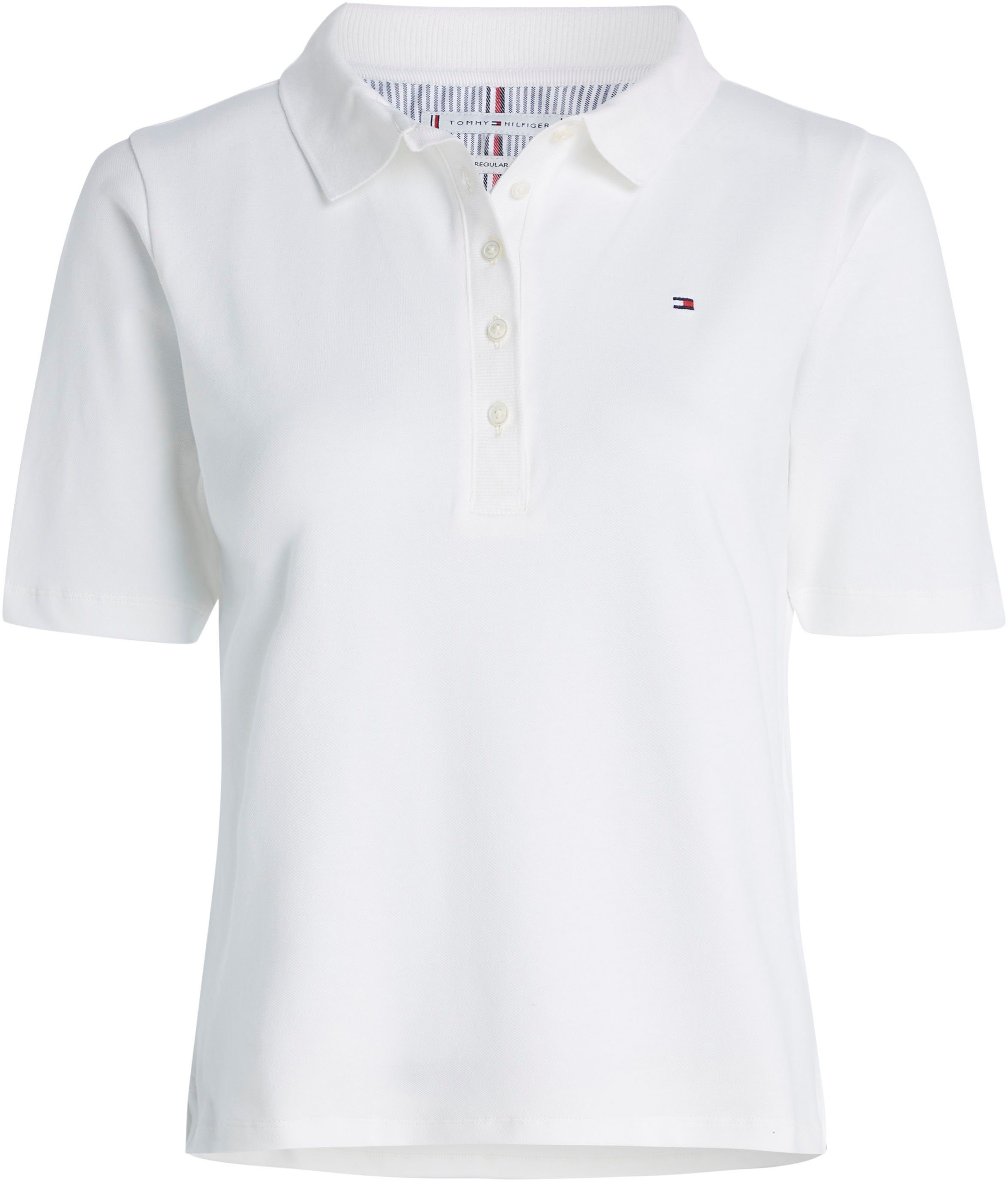 Tommy Hilfiger Curve REG PIQUE SS in großen CRV Größen Poloshirt ecru POLO 1985