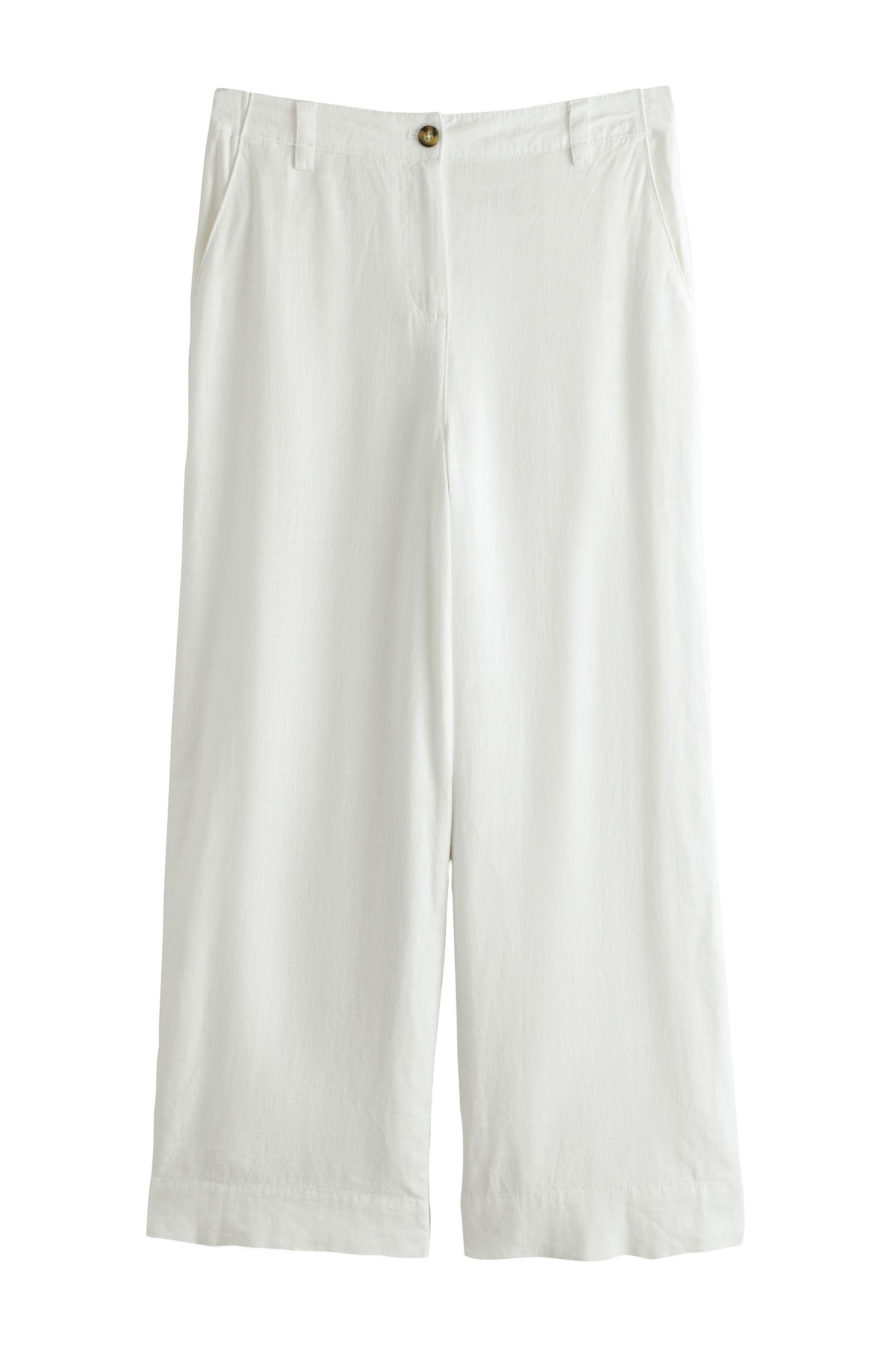 Next Palazzohose Elegante Hose aus Leinenmischung mit weitem Bein (1-tlg)