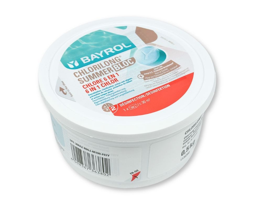 Bayrol Poolpflege BAYROL Chlorilong Summer Bloc 500g 6-in-1 Chlortablette