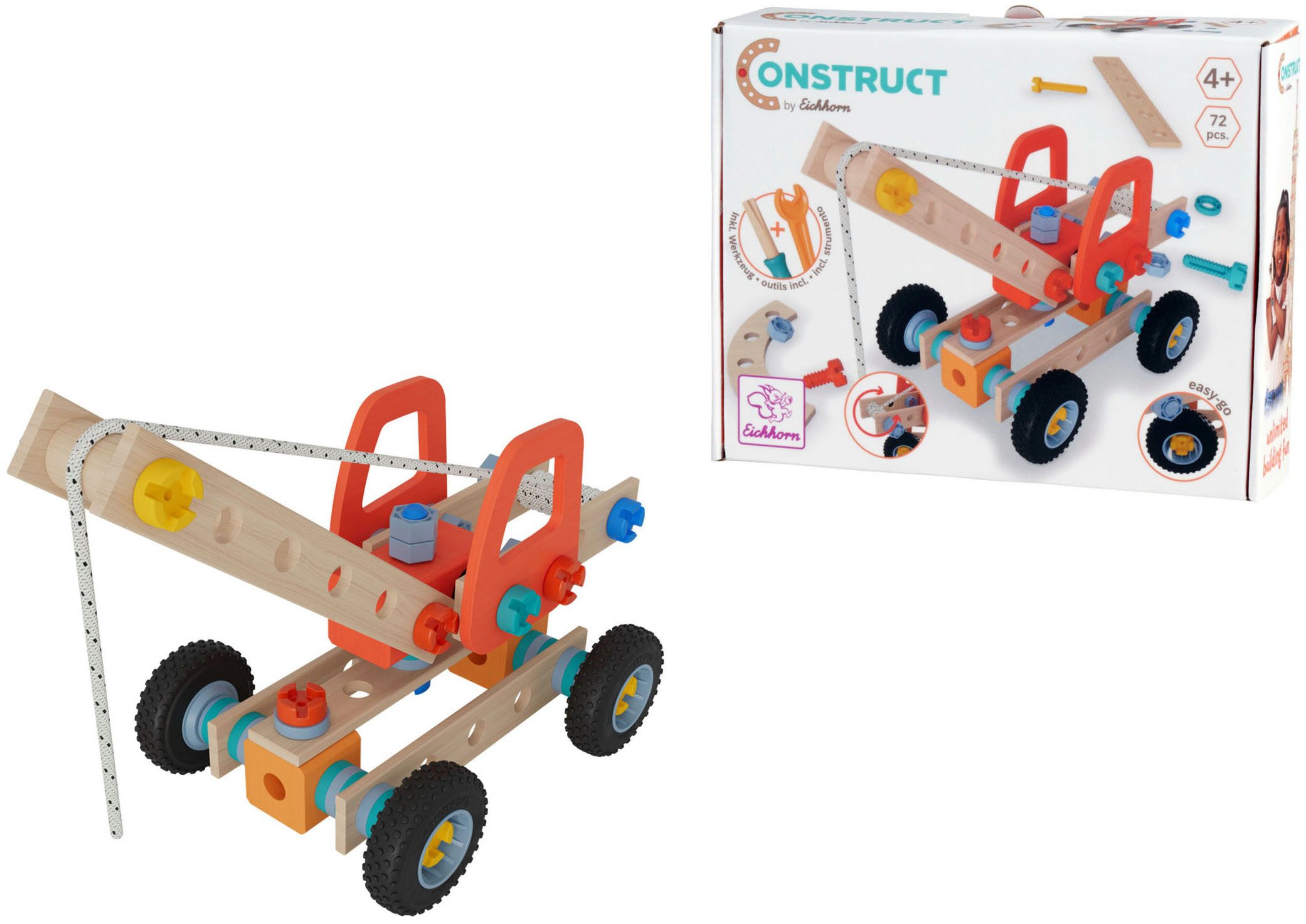 Eichhorn Constructor Kranwagen Konstruktionsspielsteine, (73 St)