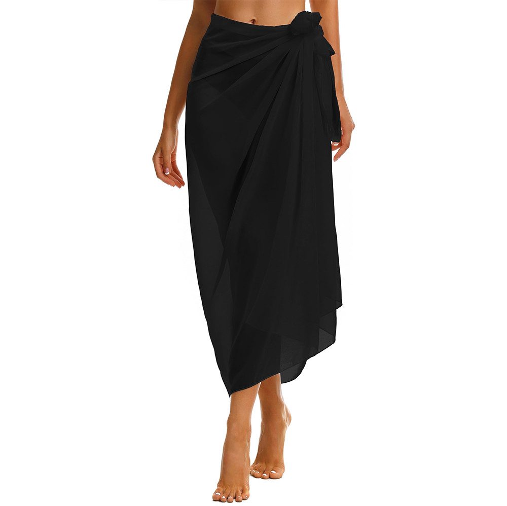 Agger Strandrock Strand-Sarong für Damen, Transparenter Bikini-Überwurf,Wickeltuch Wickelrock oder Bikini Cover-up,sommerlicher Strand- und Urlaubsschutz