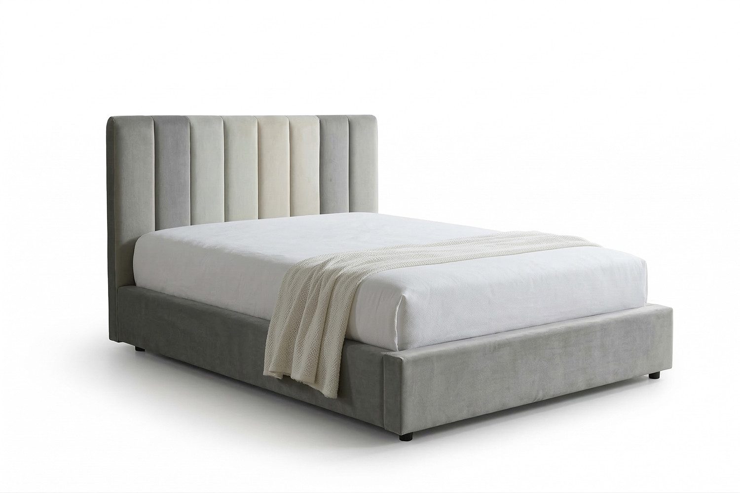 KAWOLA Polsterbett CATTURA Velvet - Modernes Design - Schlafzimmer Highlight, Inklusive Lattenrost 3-fach höhenverstellbar - Stil trifft Komfort