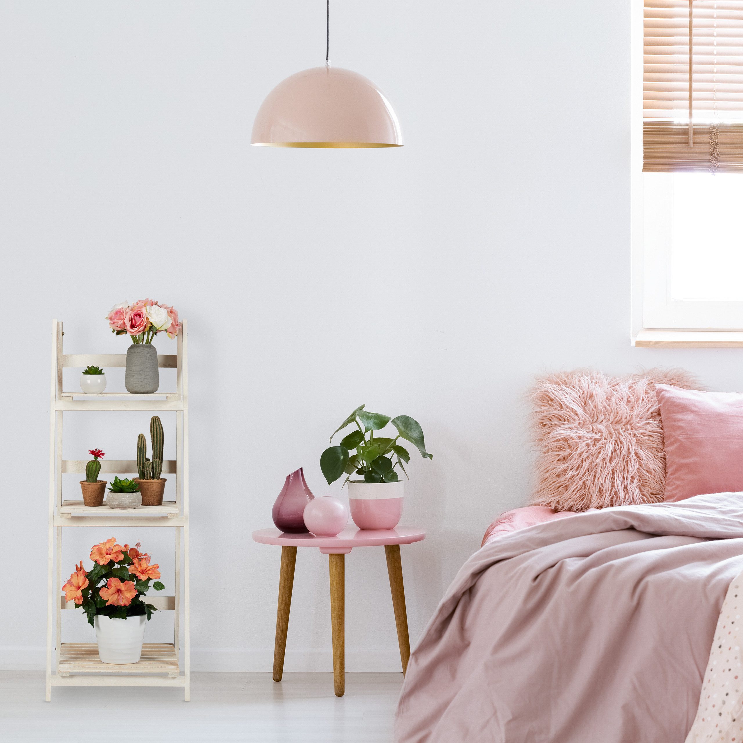 relaxdays Blumenständer Weiße Blumentreppe aus Holz (1 St), XL – Bild 5 von 5