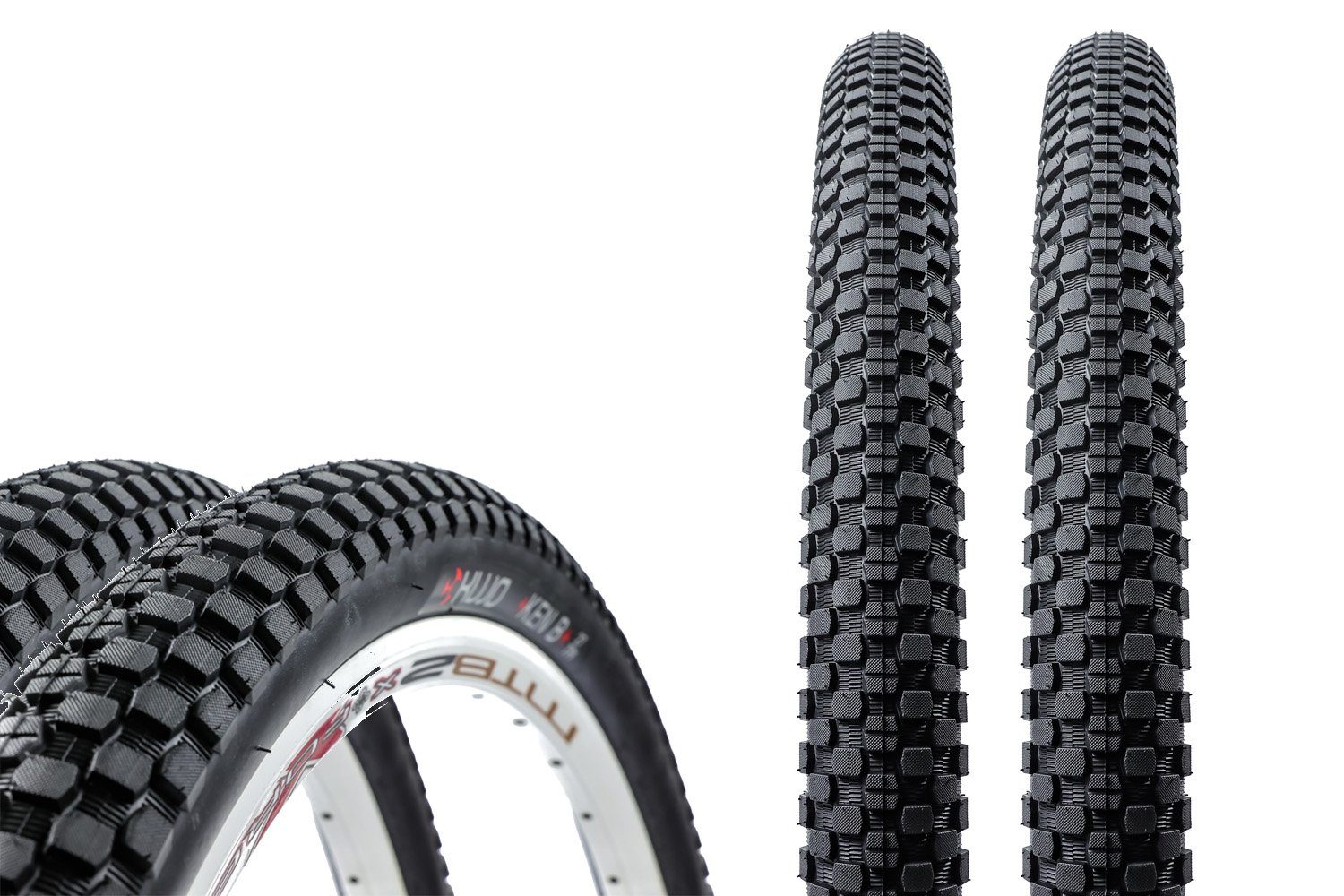 Kujo Fahrradreifen 2 Stück 26 Zoll KUJO Reifen SET 26x2.30 MTB Dirt Street Tire 58-559