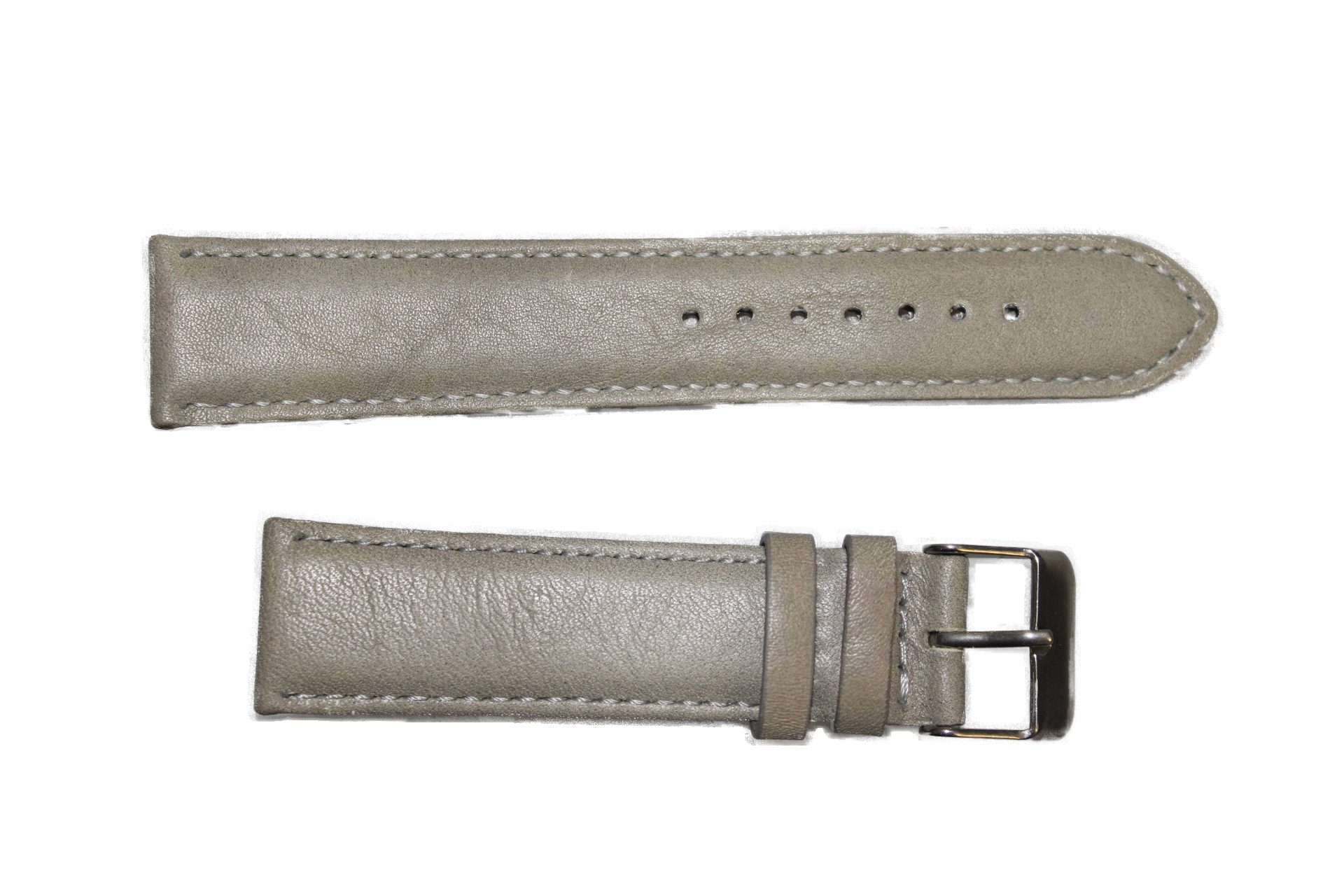 Eichmüller Uhrenring Uhrenband Steingrau 20 mm, (2-tlg), Echt Leder