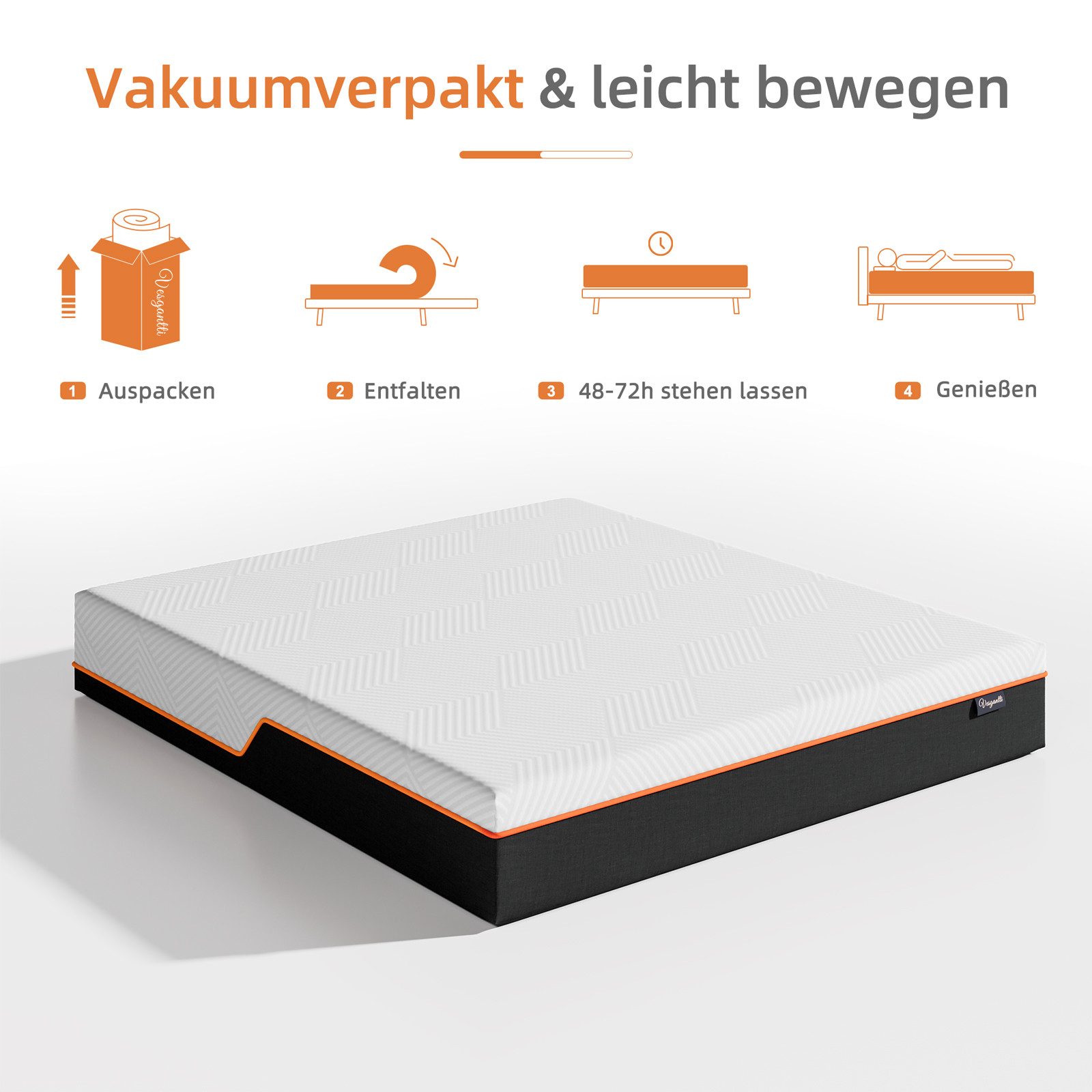 Hybridschaum-Matratze Kaltschaummatratze ergonomische 7-Zonen Matratze atmu günstig online kaufen