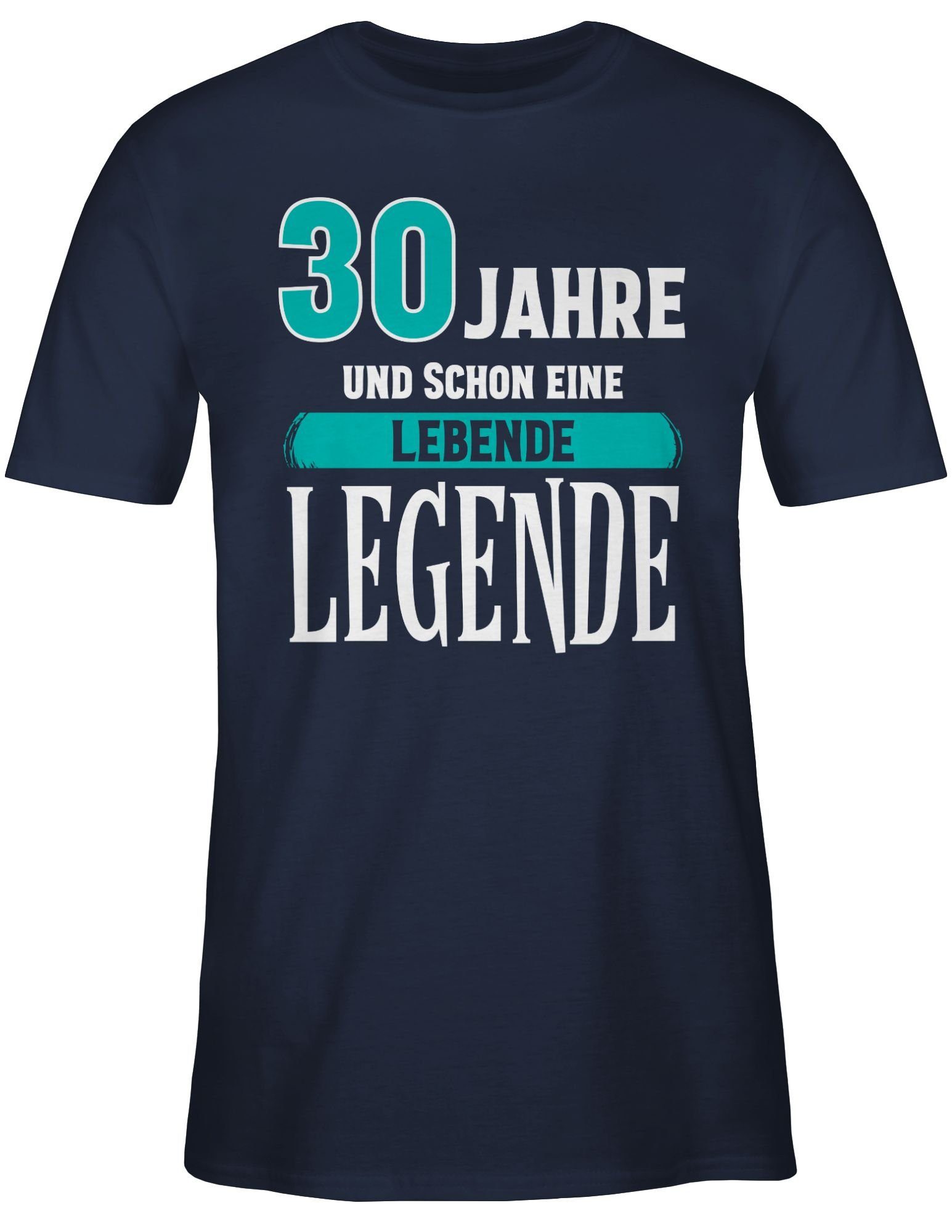 Shirtracer T-Shirt Dreißigster Legende Fun Geburtstag 30. Blau 2 Geschenk Navy