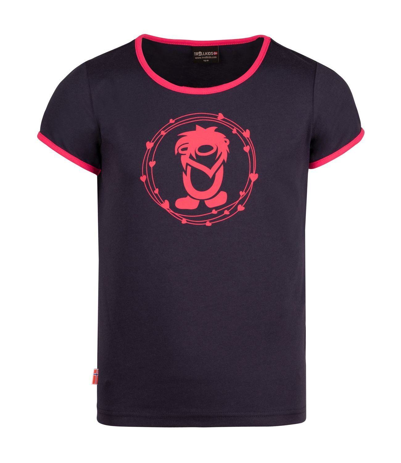 TROLLKIDS T-Shirt Oppland Marineblau/Magenta
